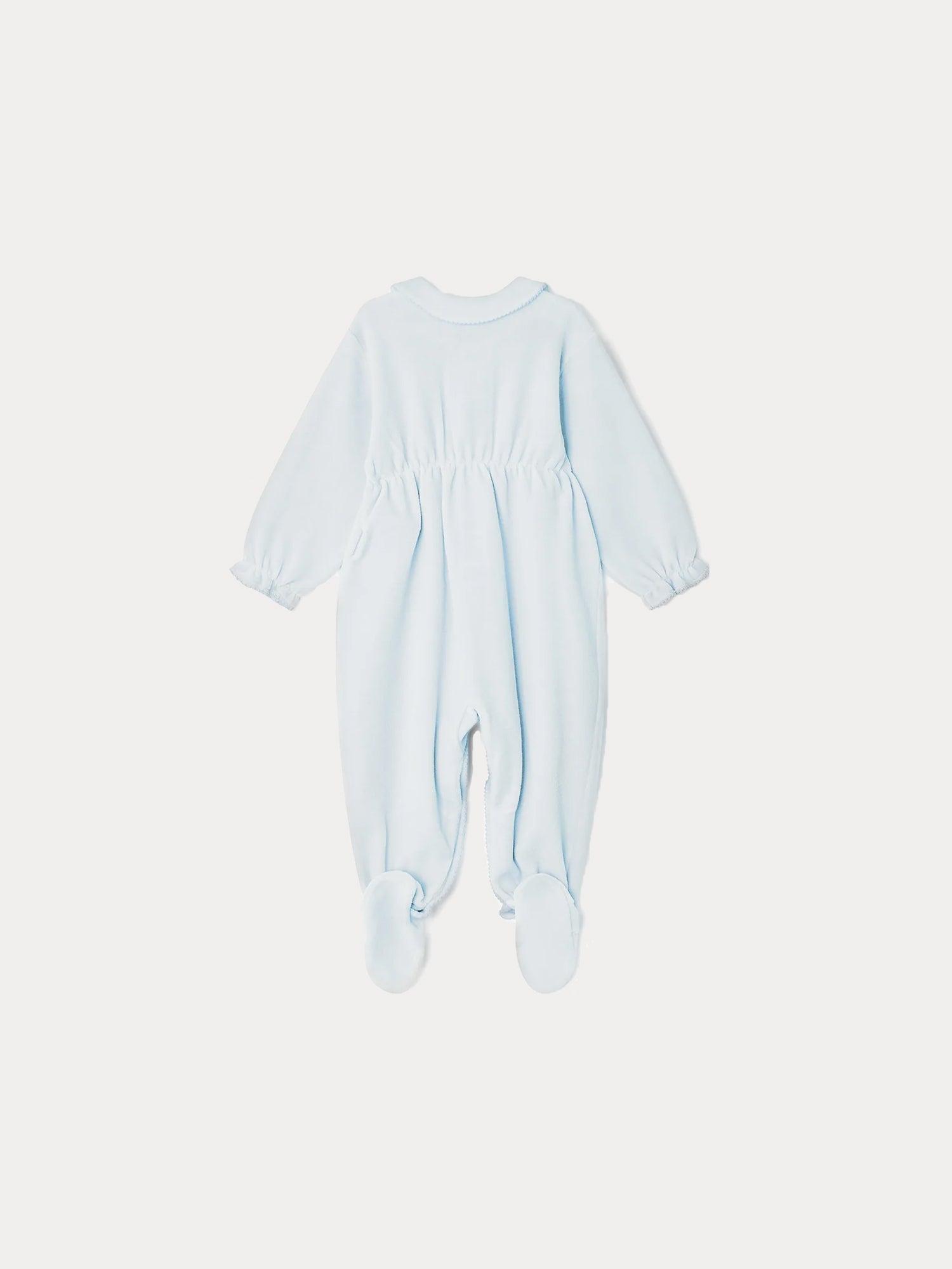 Baby Boys Blue Cotton Babysuit