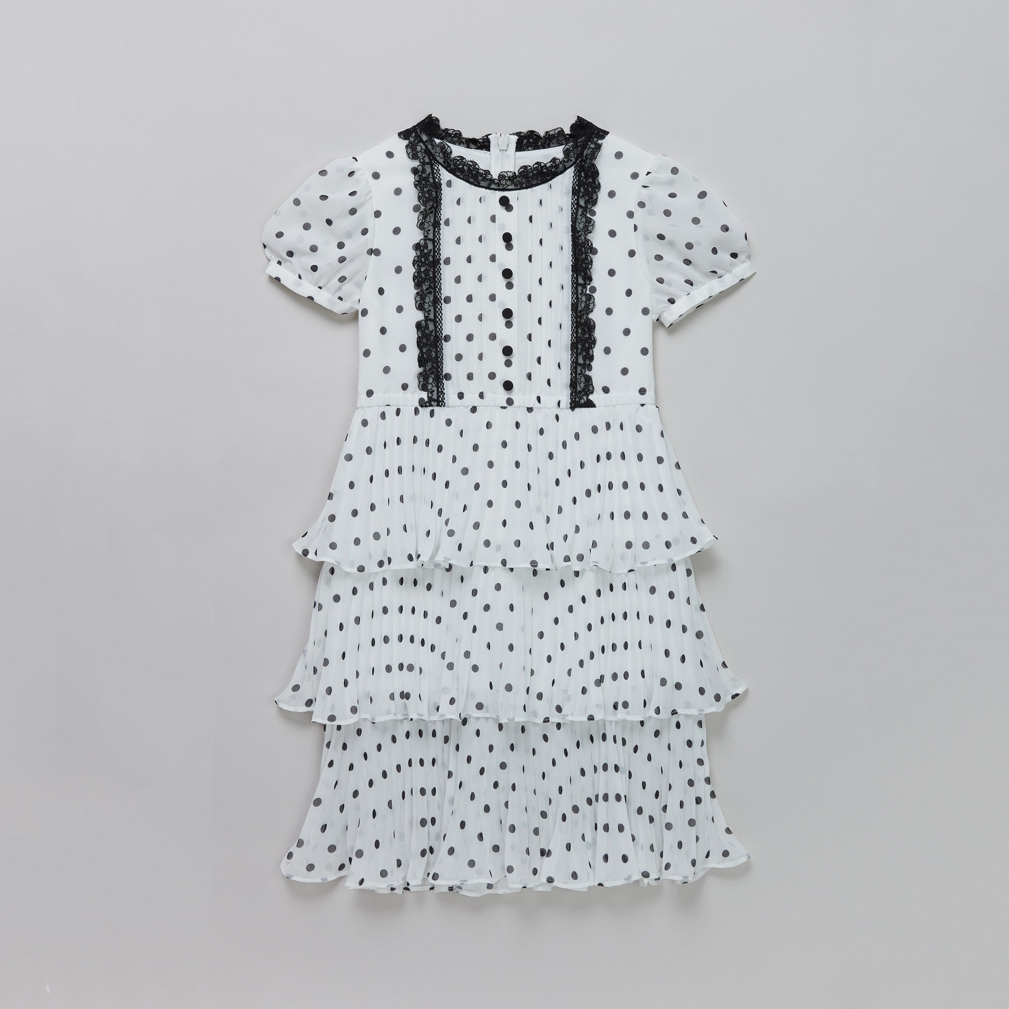 Girls White Dots Dress