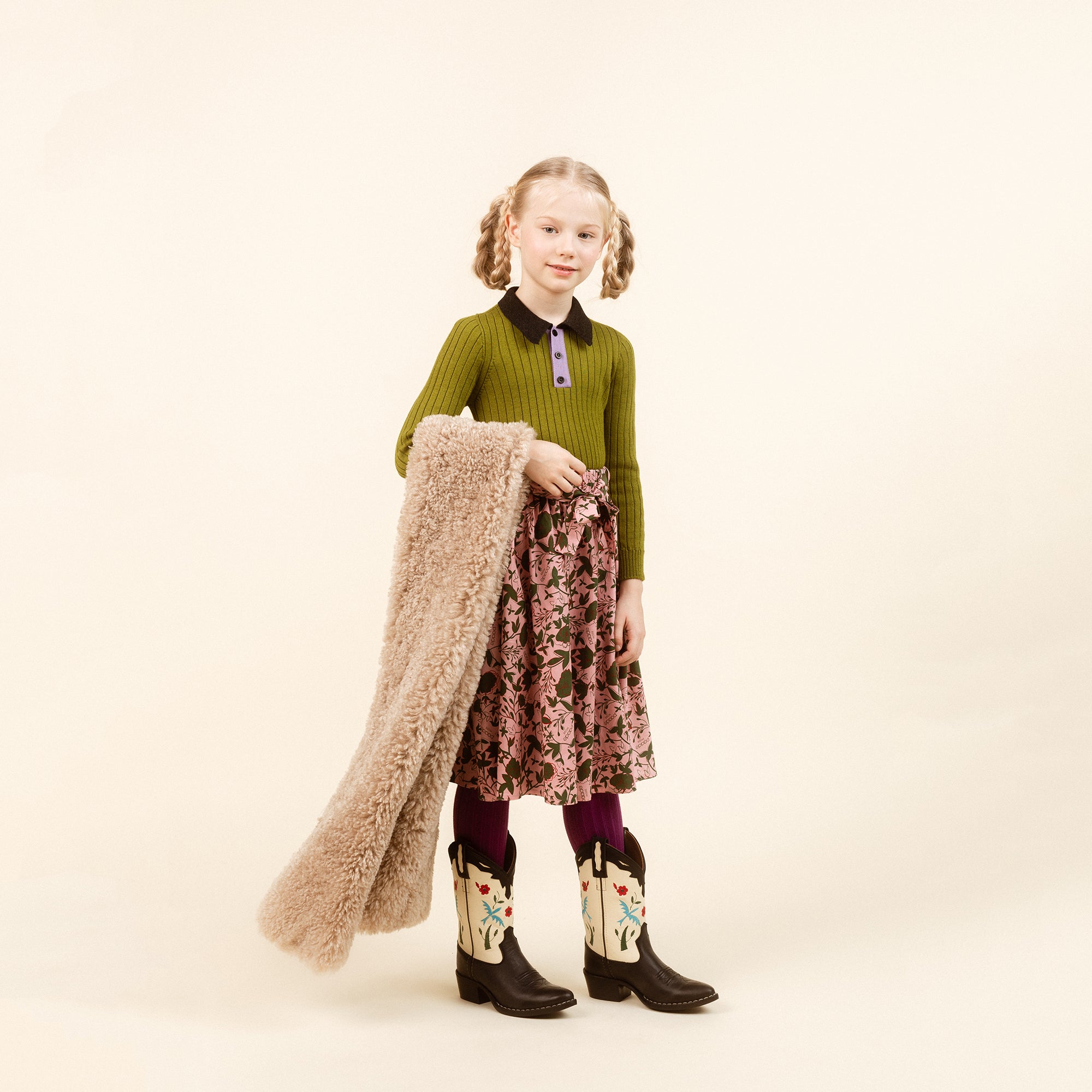 Boys & Girls Olive Wool Sweater