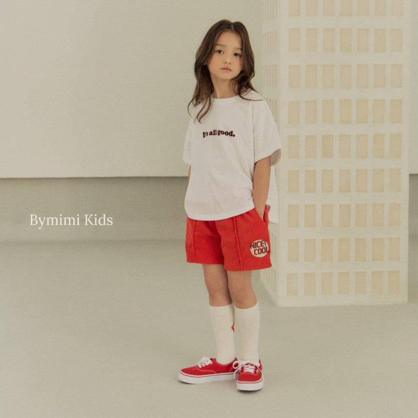 Boys & Girls Red Cotton Shorts