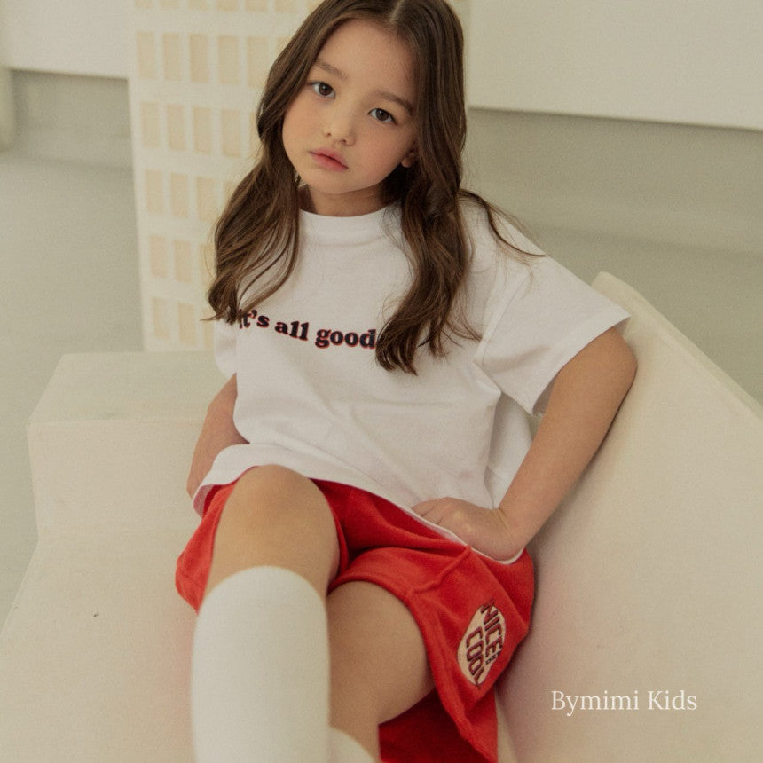 Boys & Girls Red Cotton Shorts