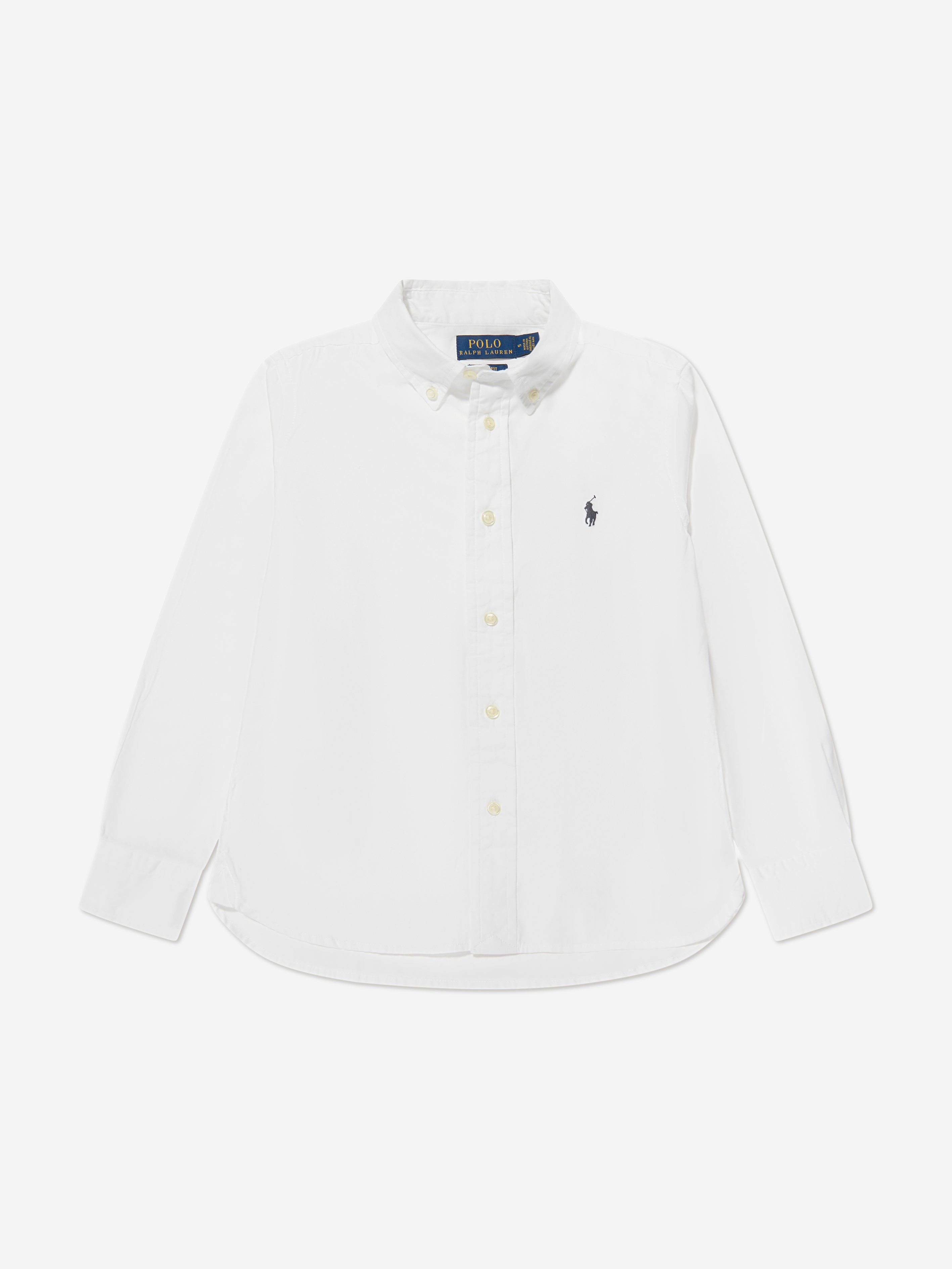 Boys Slim Fit Oxford Shirt in White