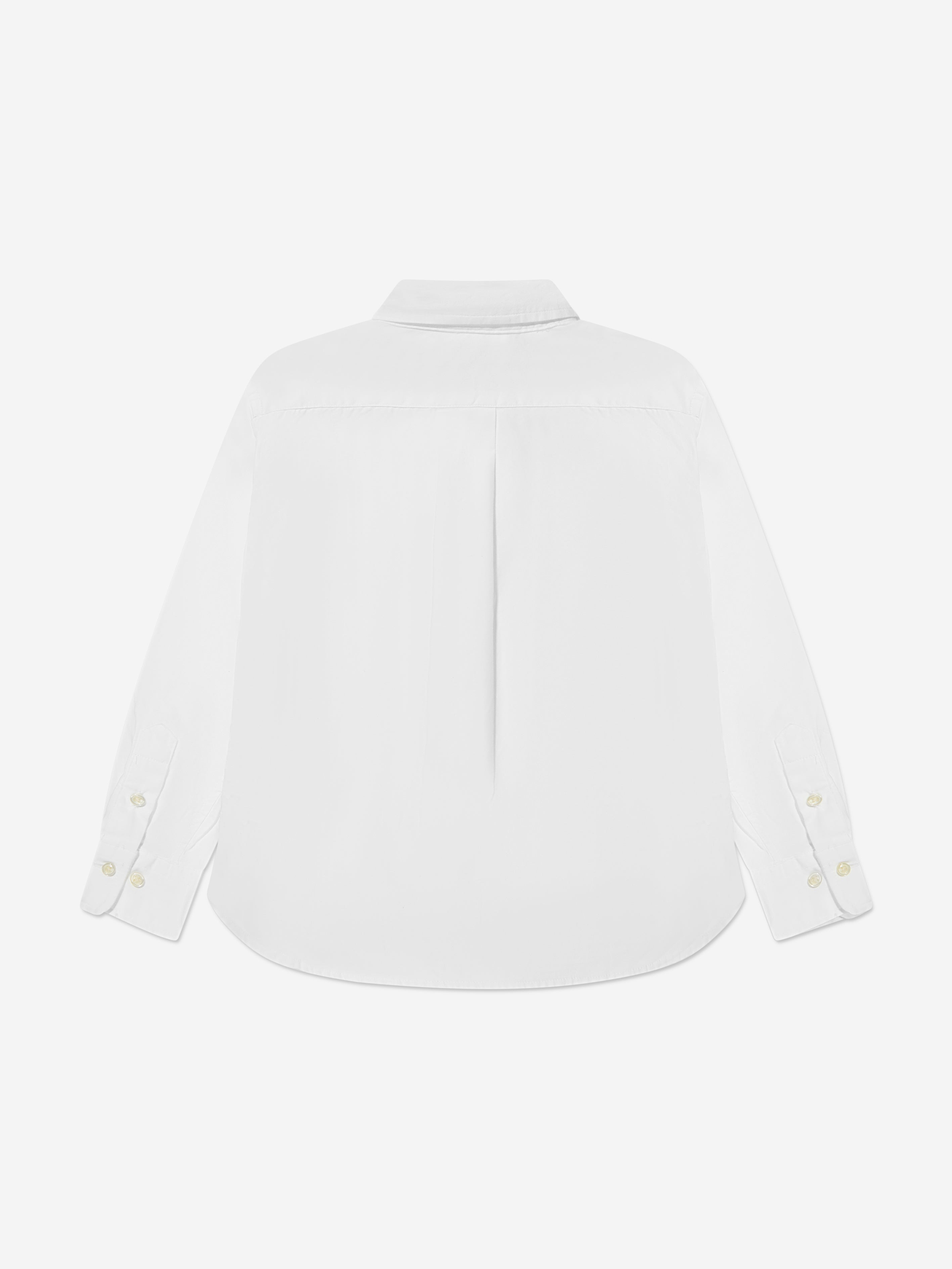 Boys Slim Fit Oxford Shirt in White