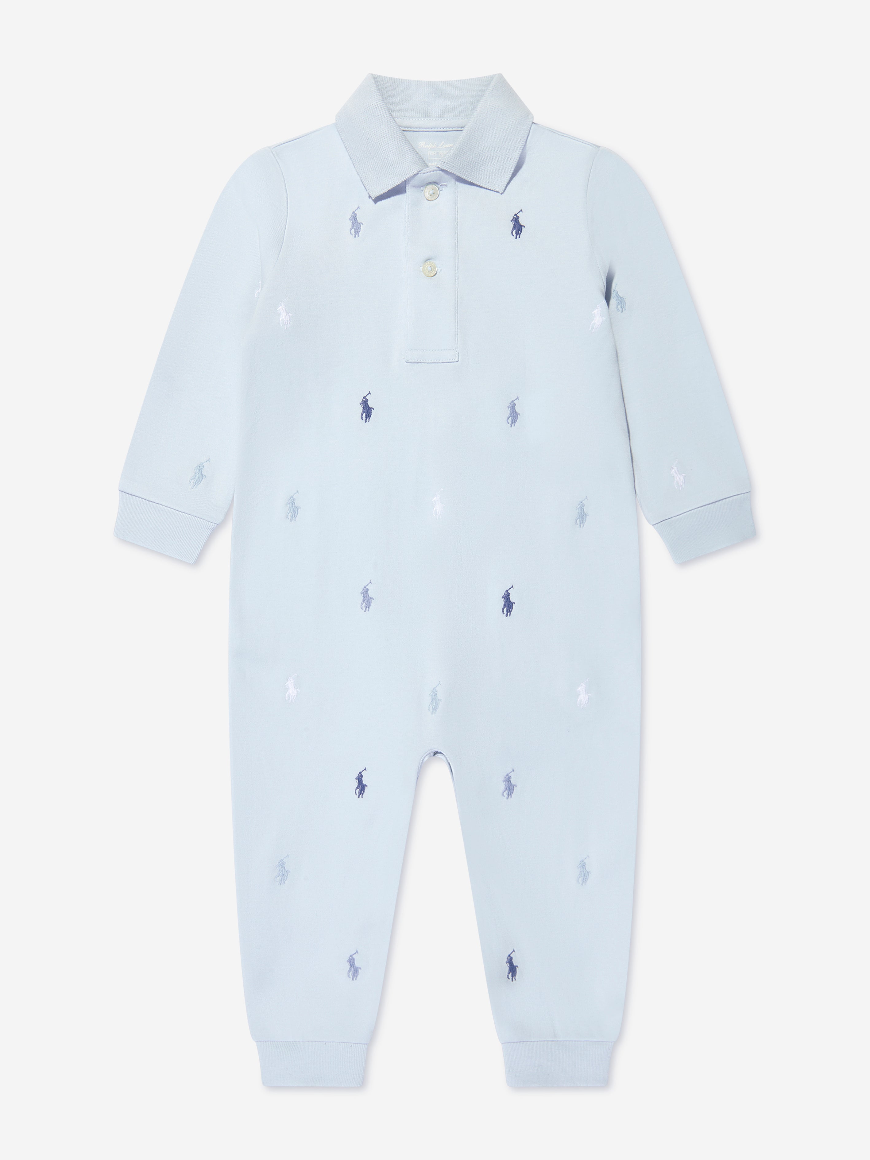 Baby Boys Logo Romper in Blue