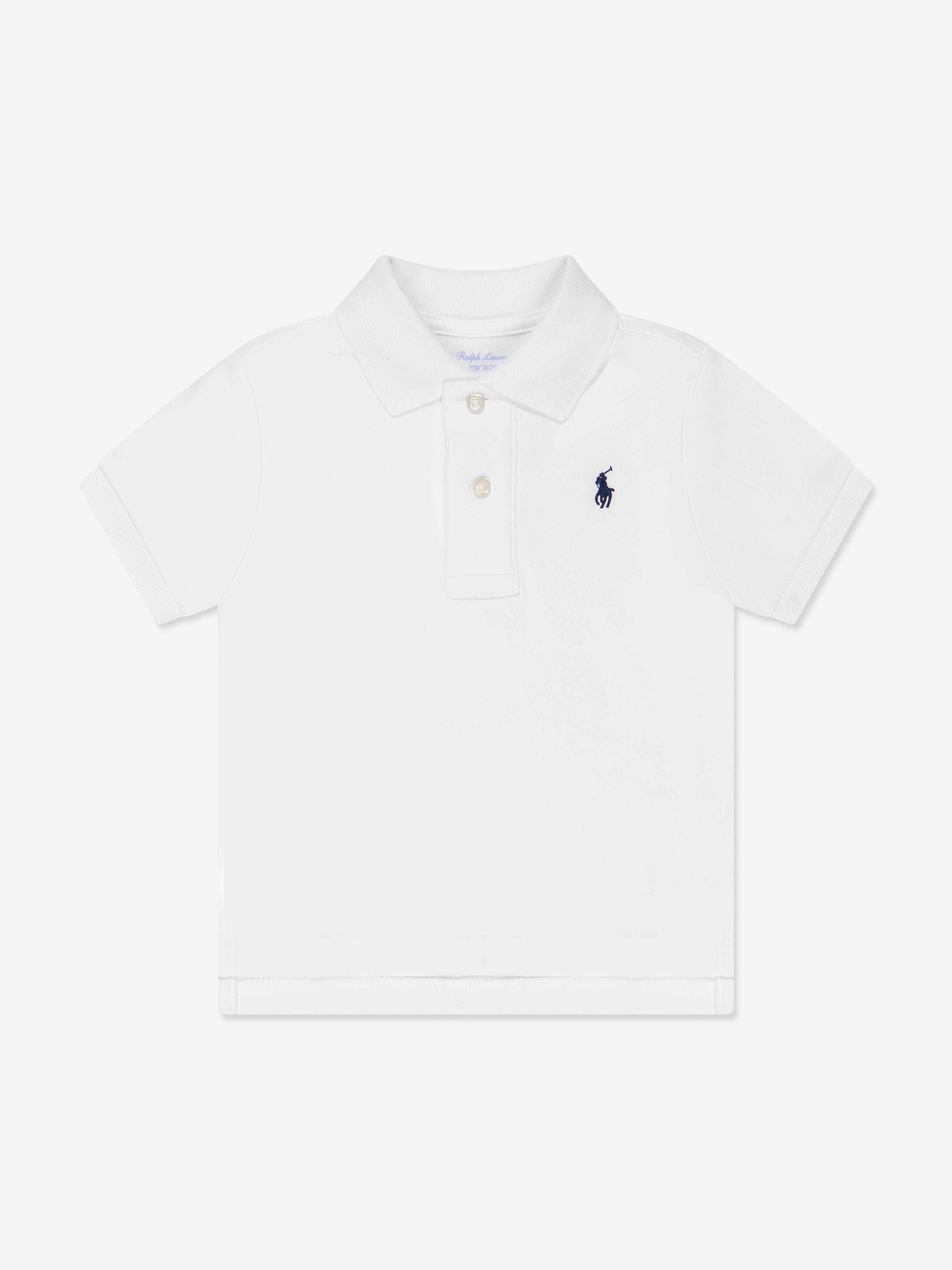 Baby Boys Logo Polo Shirt in White