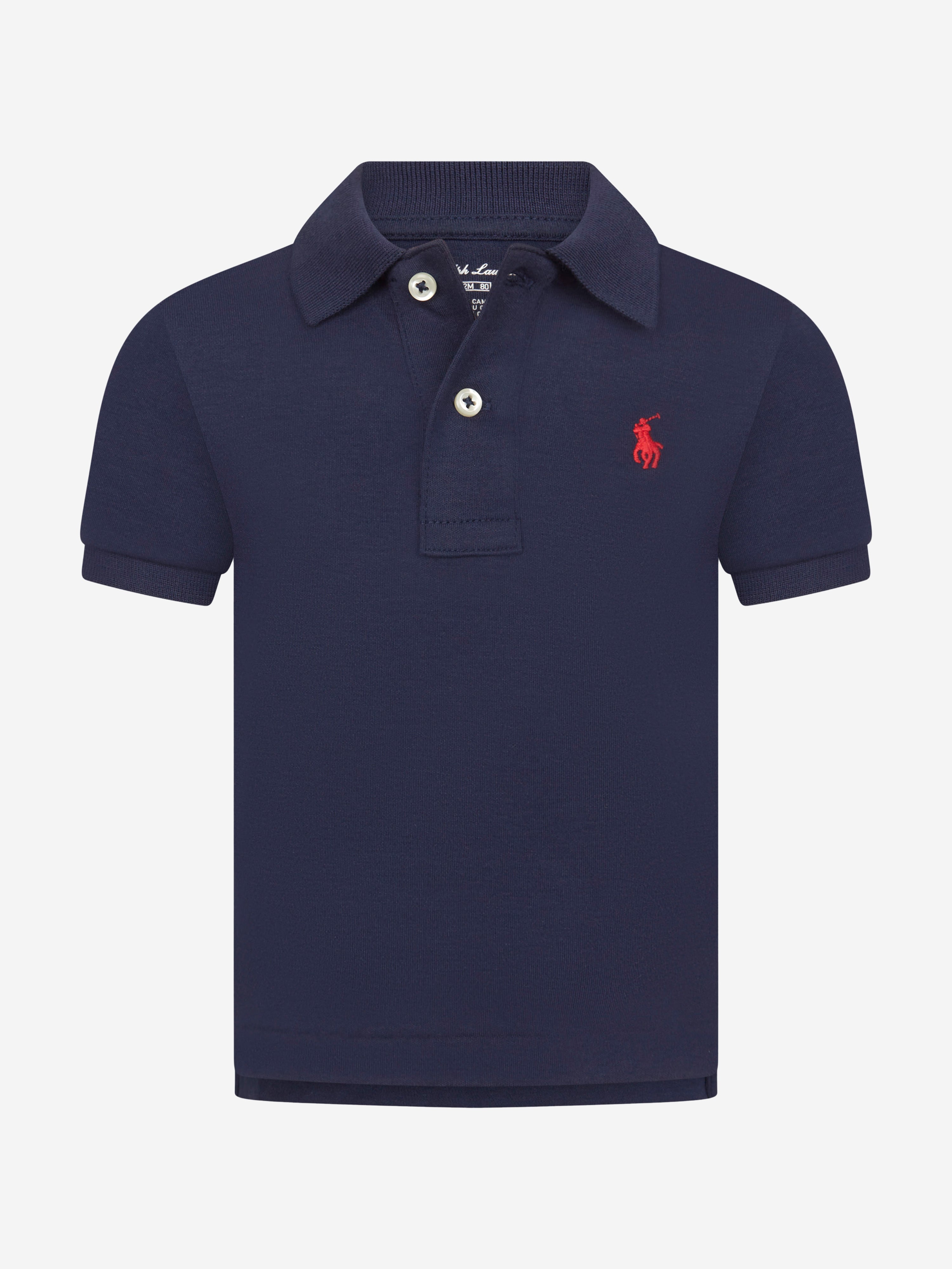 Baby Boys Logo Polo Shirt in Navy