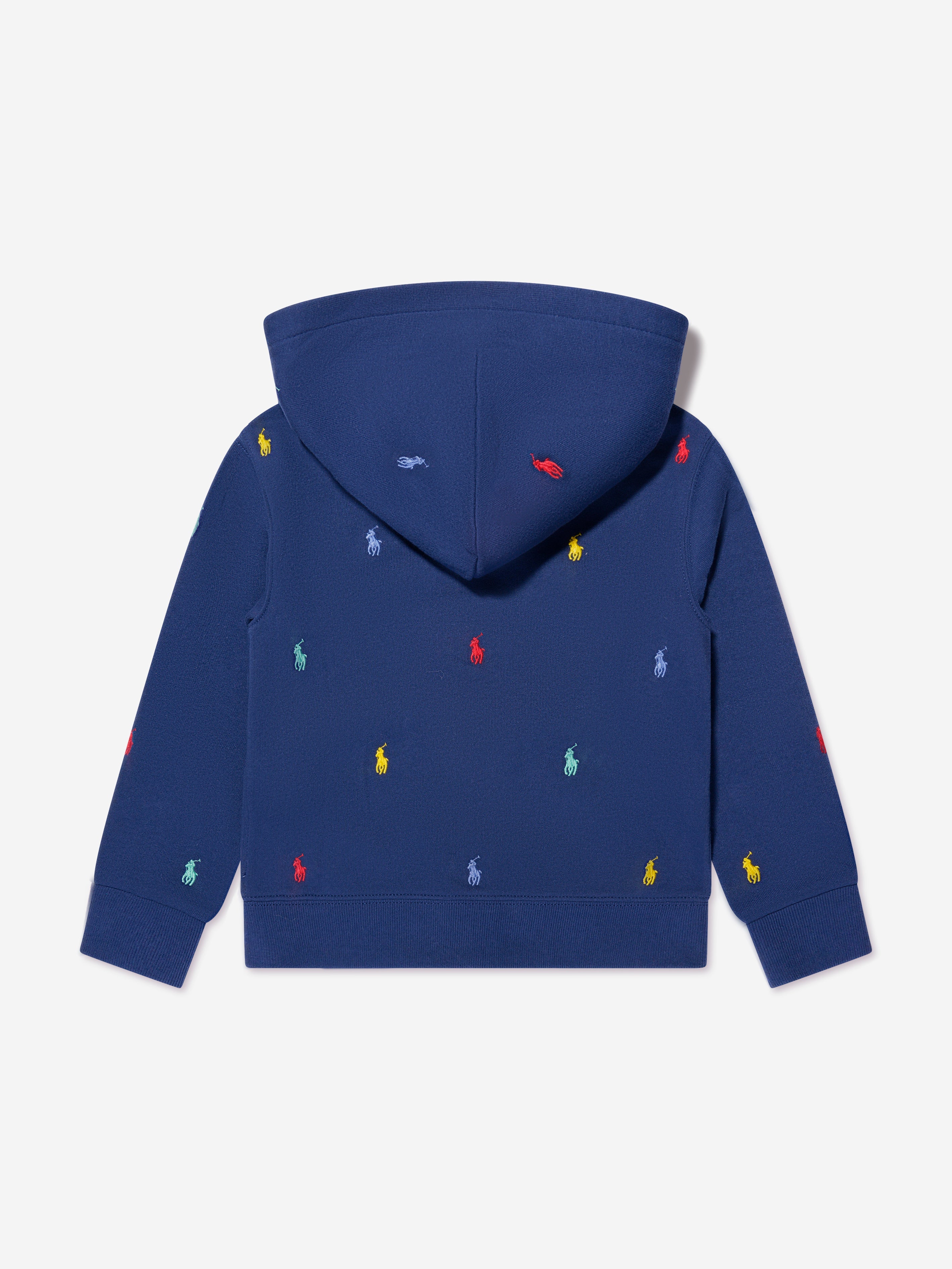 Boys Logo Zip Up Top in Navy