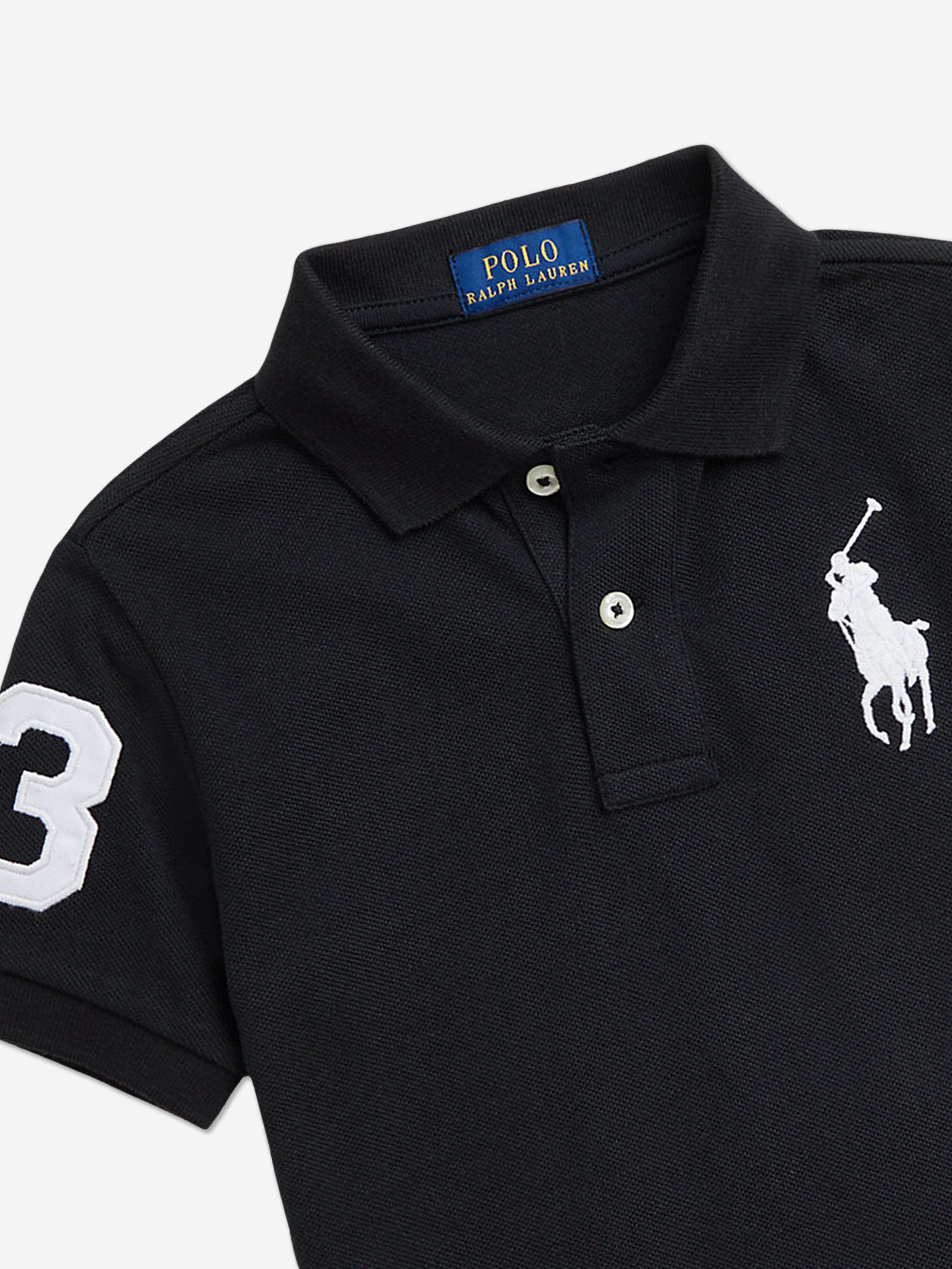 Ralph Lauren Boys Logo Polo Shirt in Black