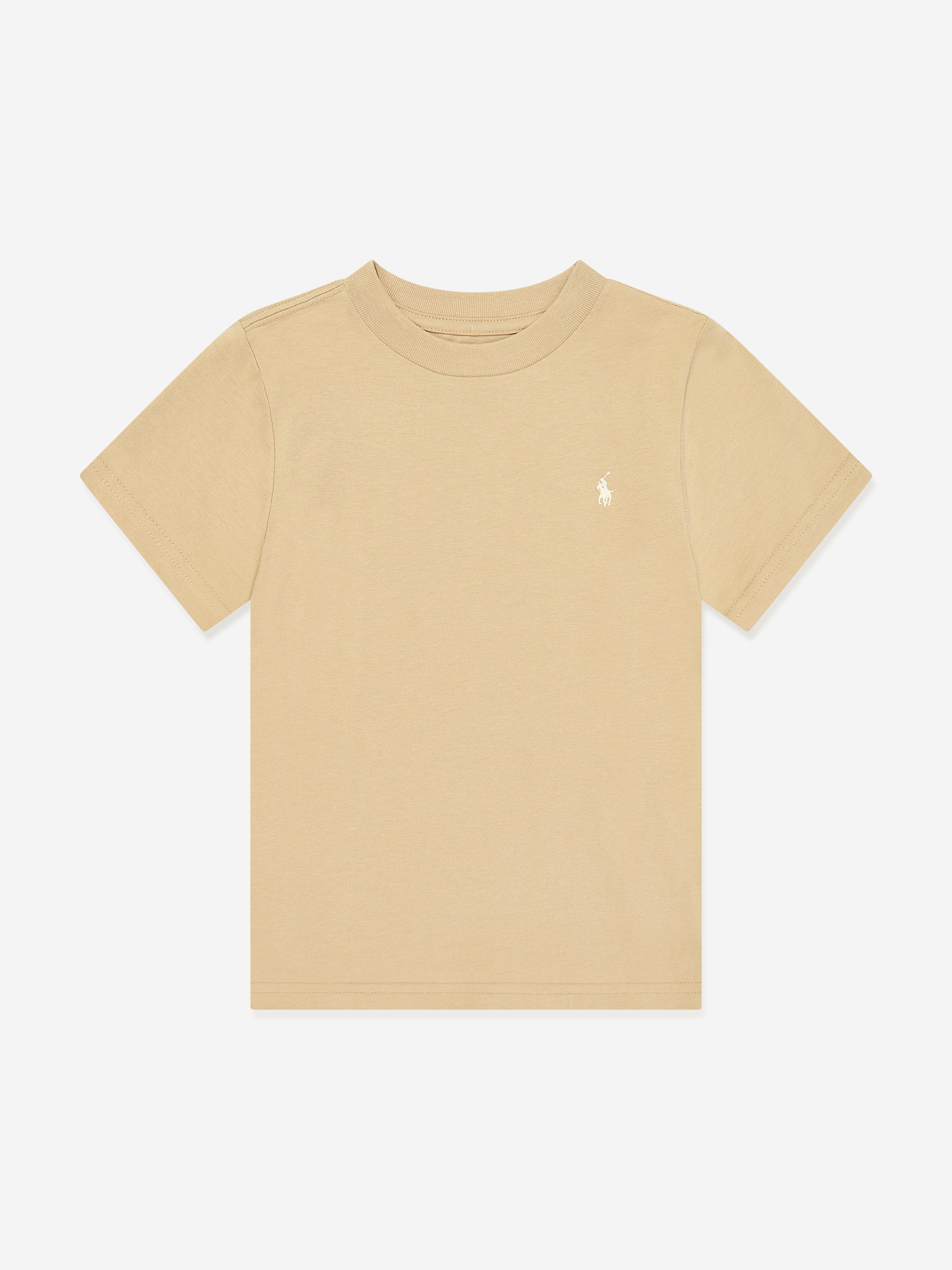 Ralph Lauren Boys Logo T-Shirt in Beige