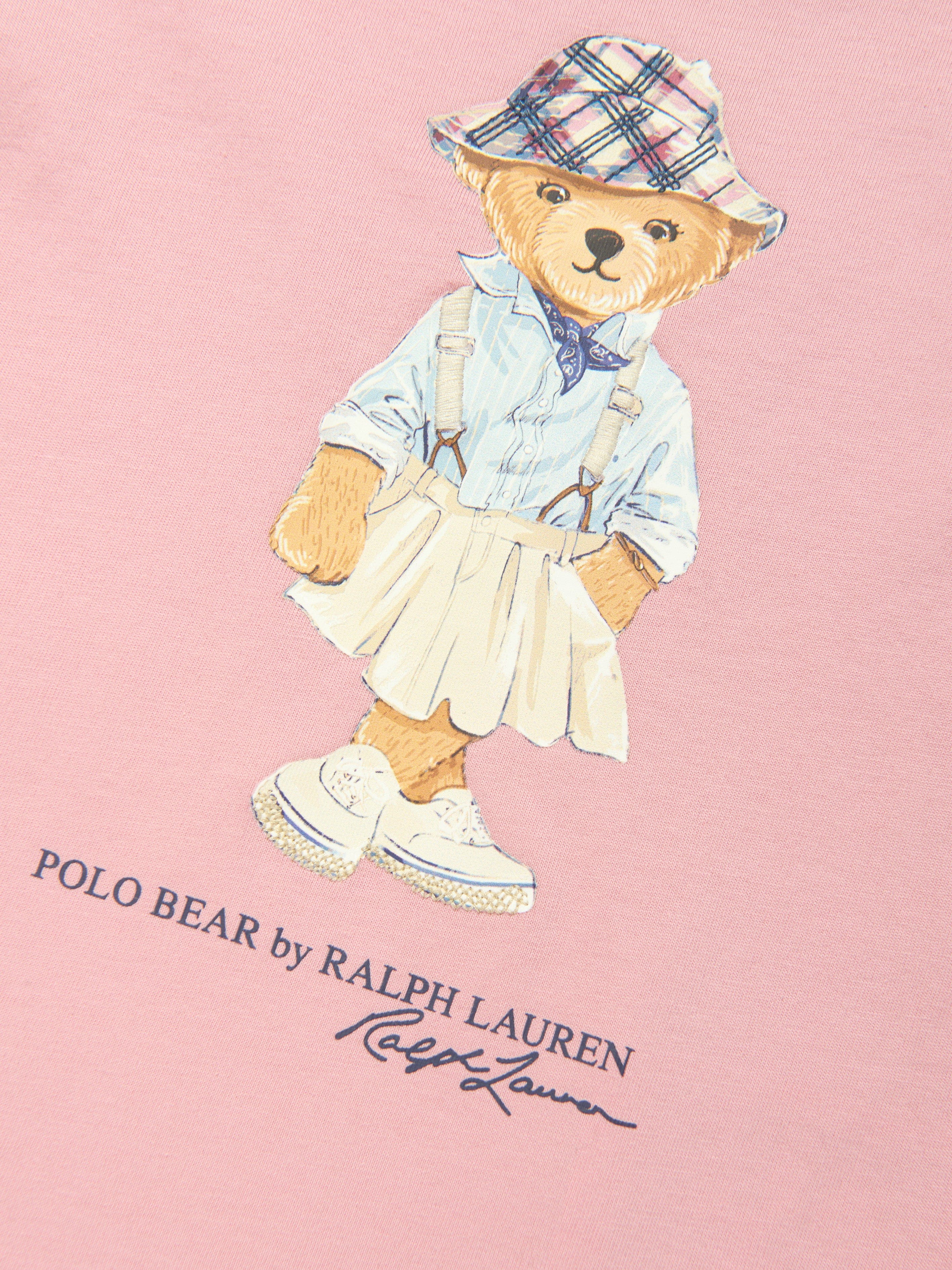 Ralph Lauren Girls Bear T-Shirt in Pink