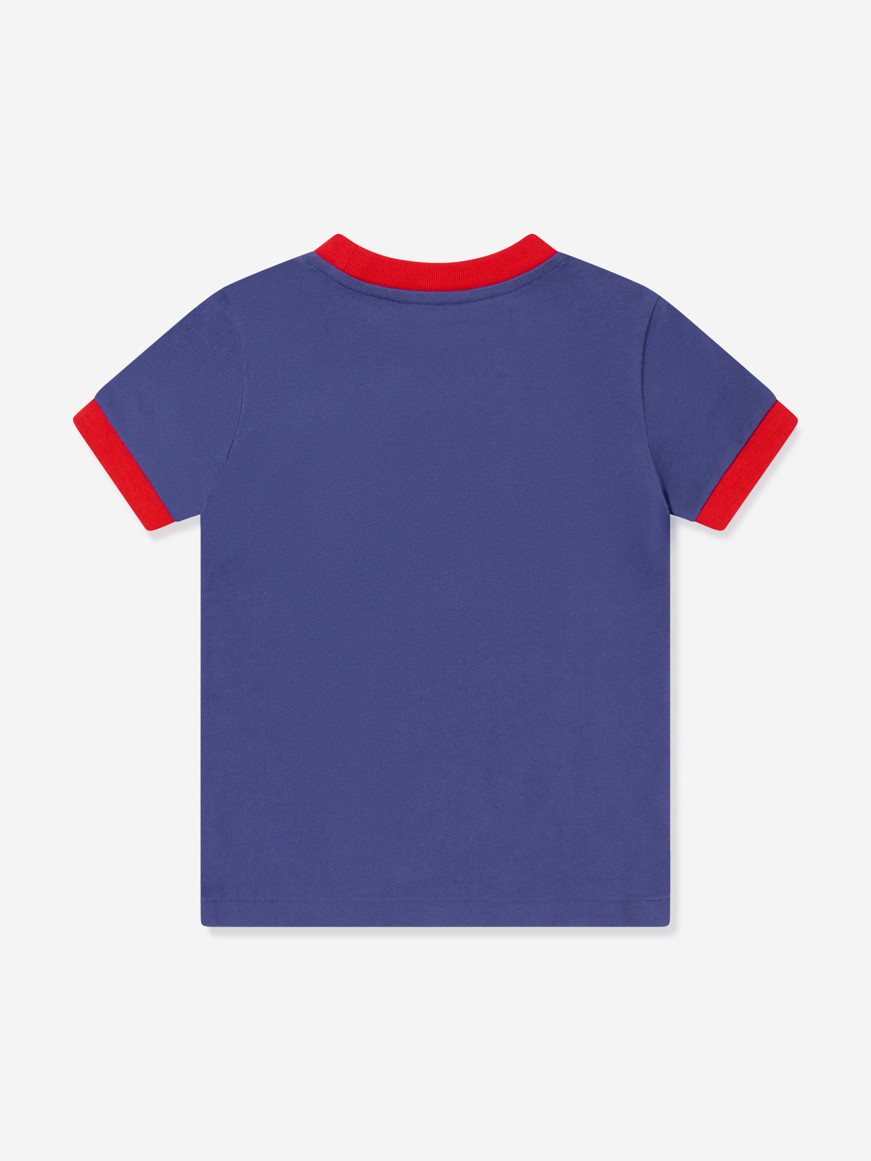 Ralph Lauren Boys Logo Stripe T-Shirt in Navy