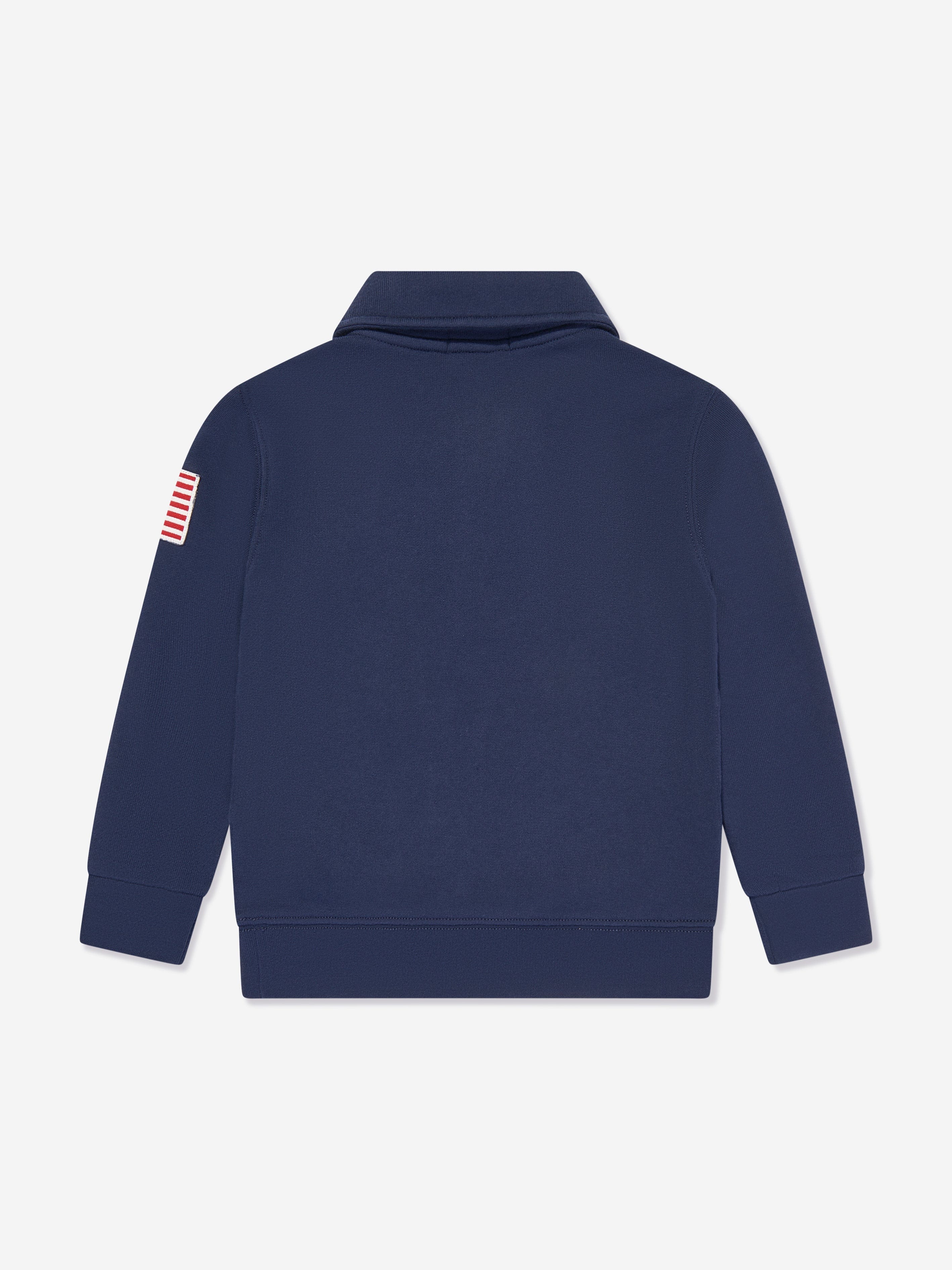 Ralph Lauren Boys Half Zip USA Sweatshirt in Navy