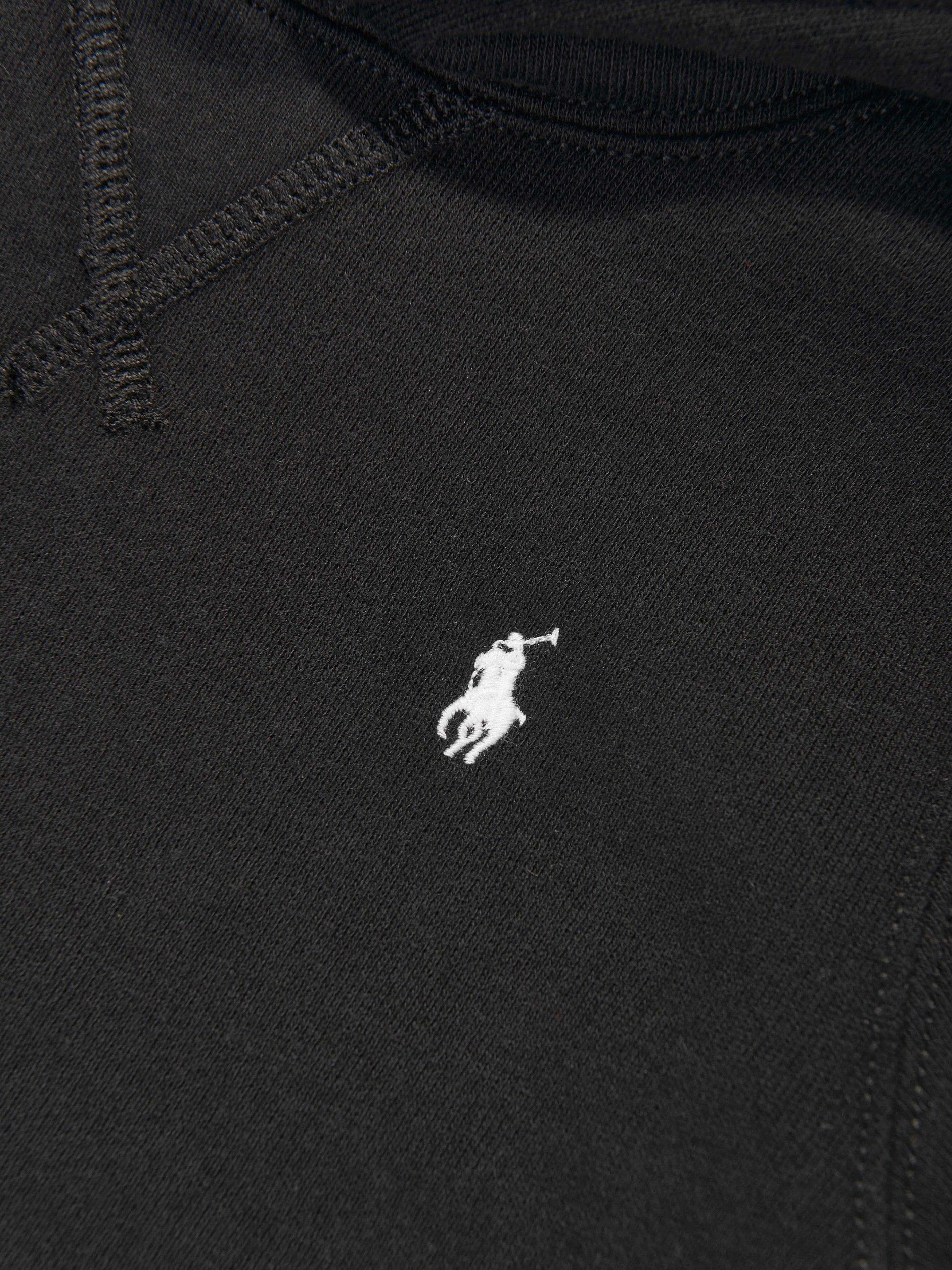 Ralph Lauren Boys Logo Hoodie in Black