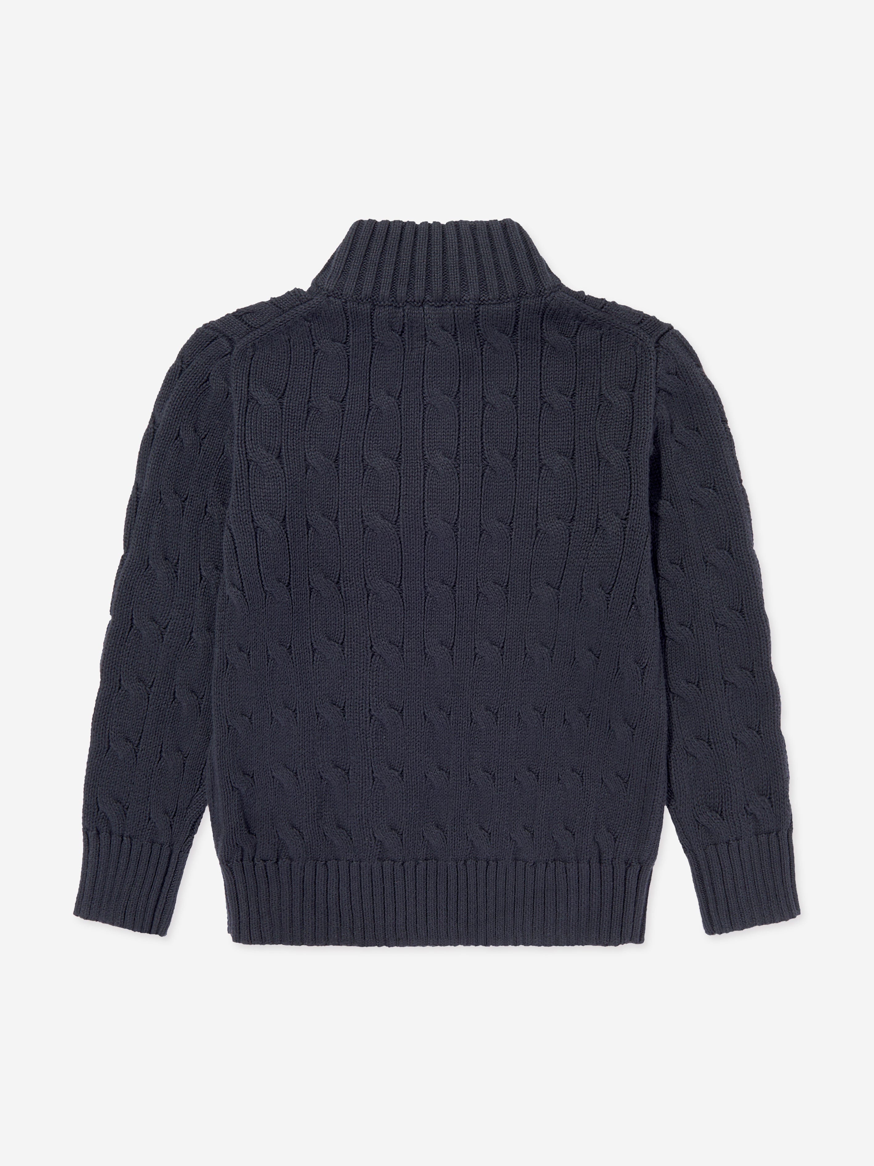 Ralph Lauren Boys Half Zip Jumper in Navy