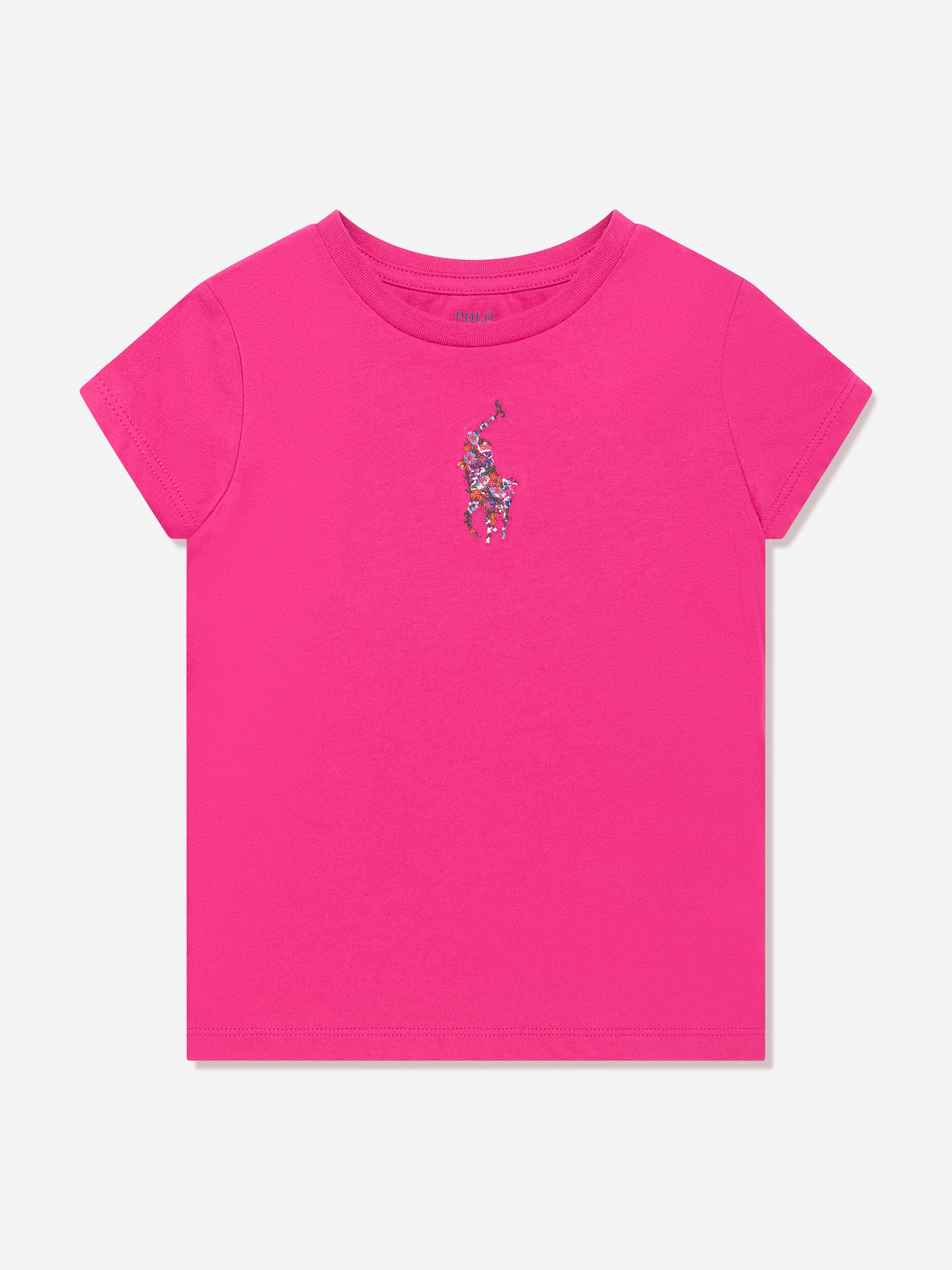 Ralph Lauren Girls Logo T-Shirt in Pink