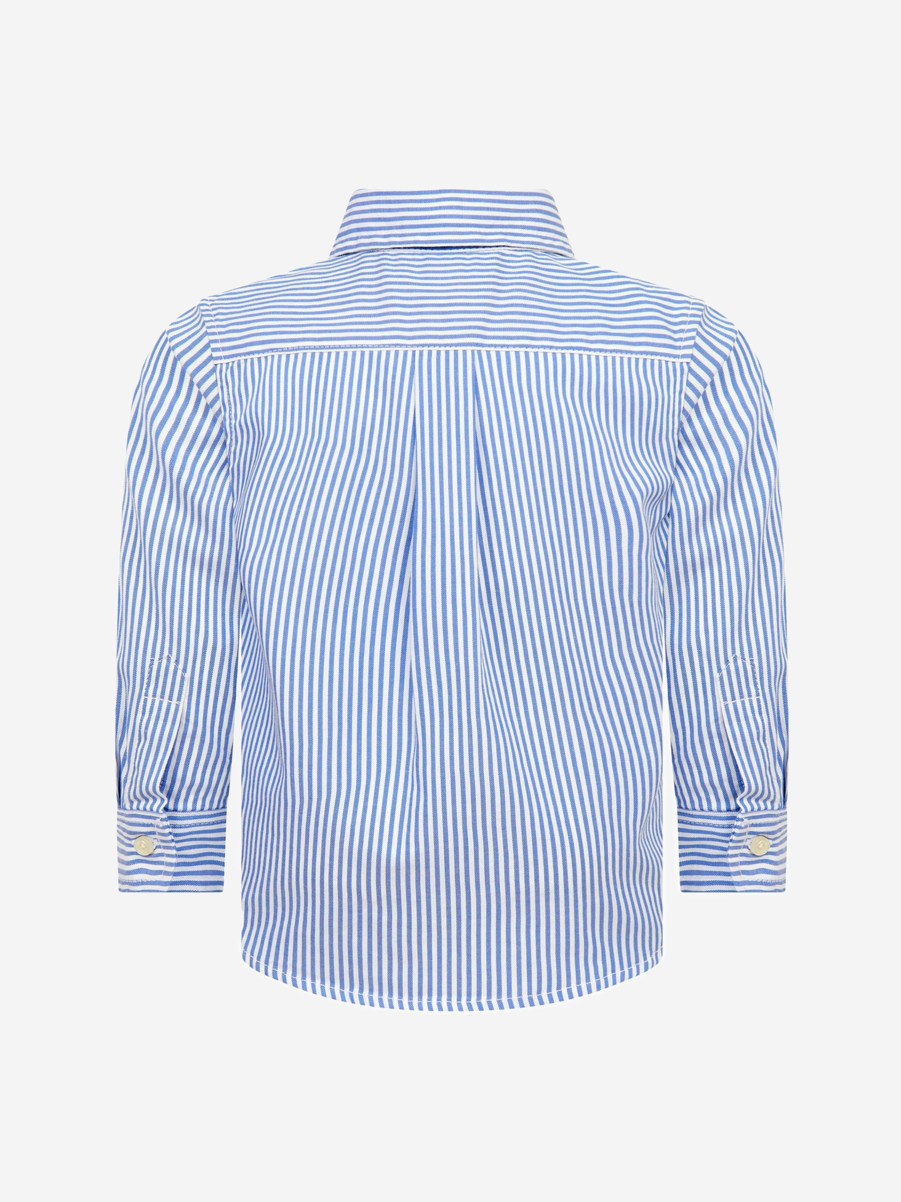 Baby Boys Striped Oxford Shirt in Blue