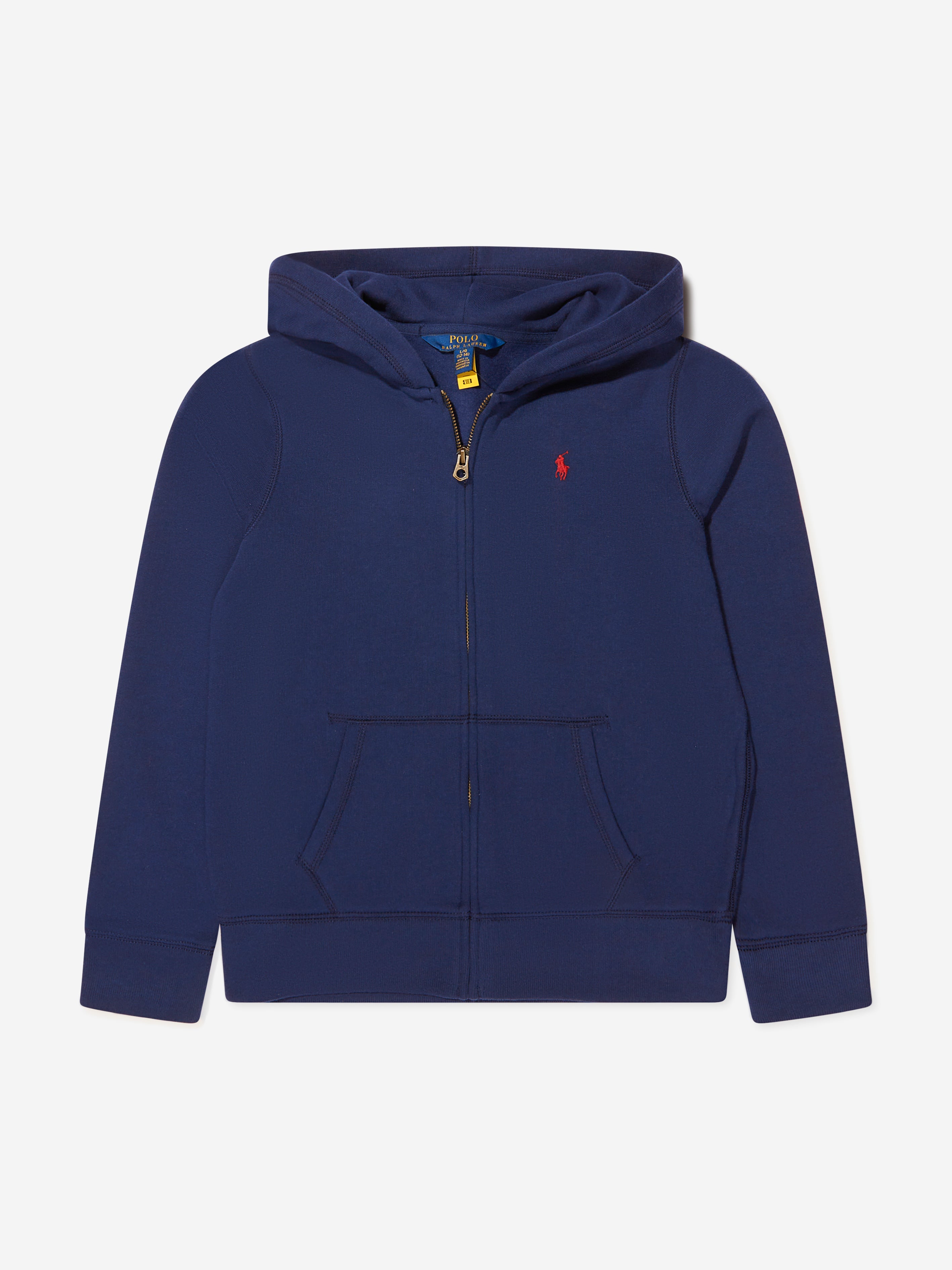 Girls Logo Zip Up Top in Navy