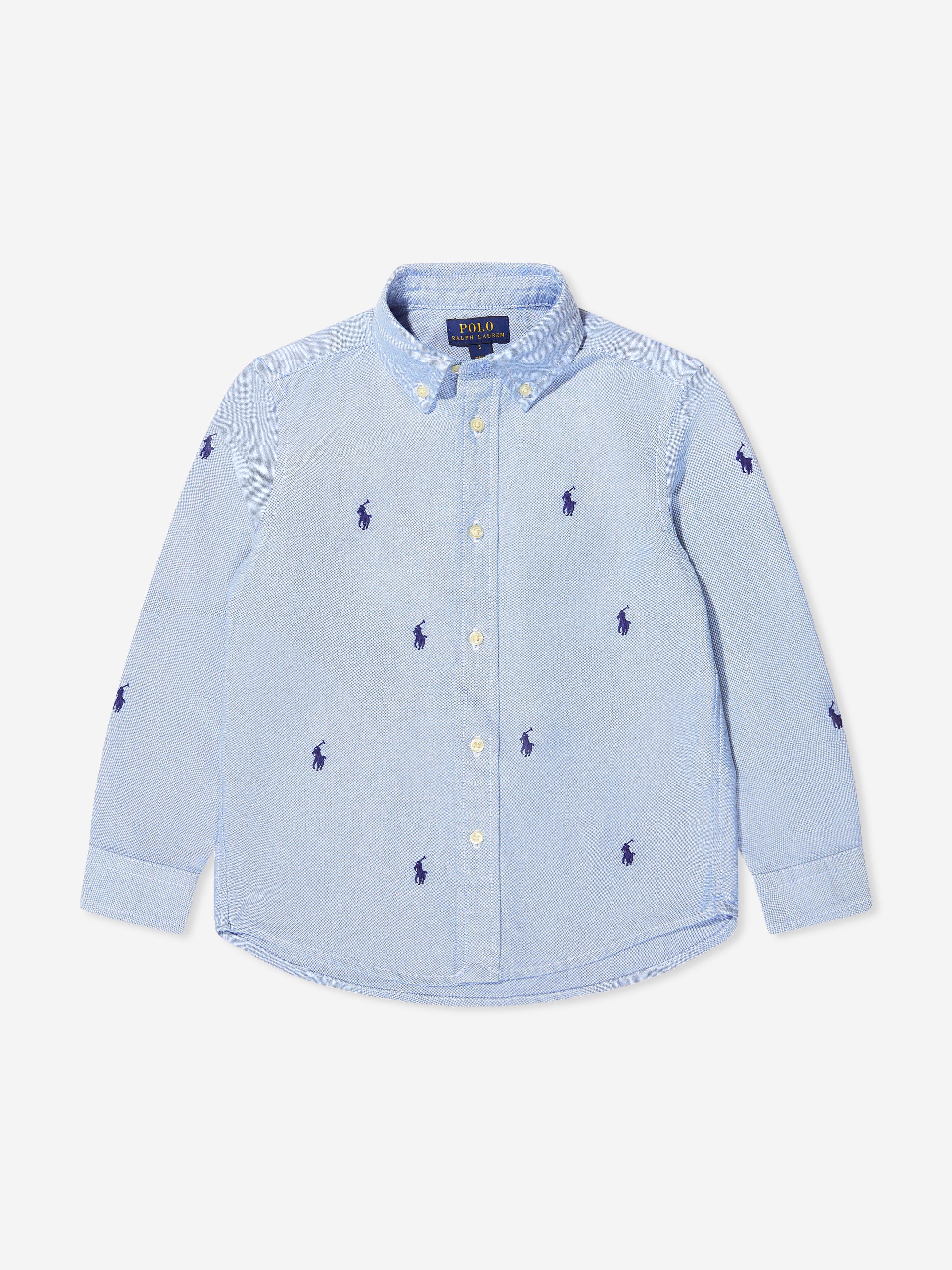 Ralph Lauren Boys Logo Shirt in Blue