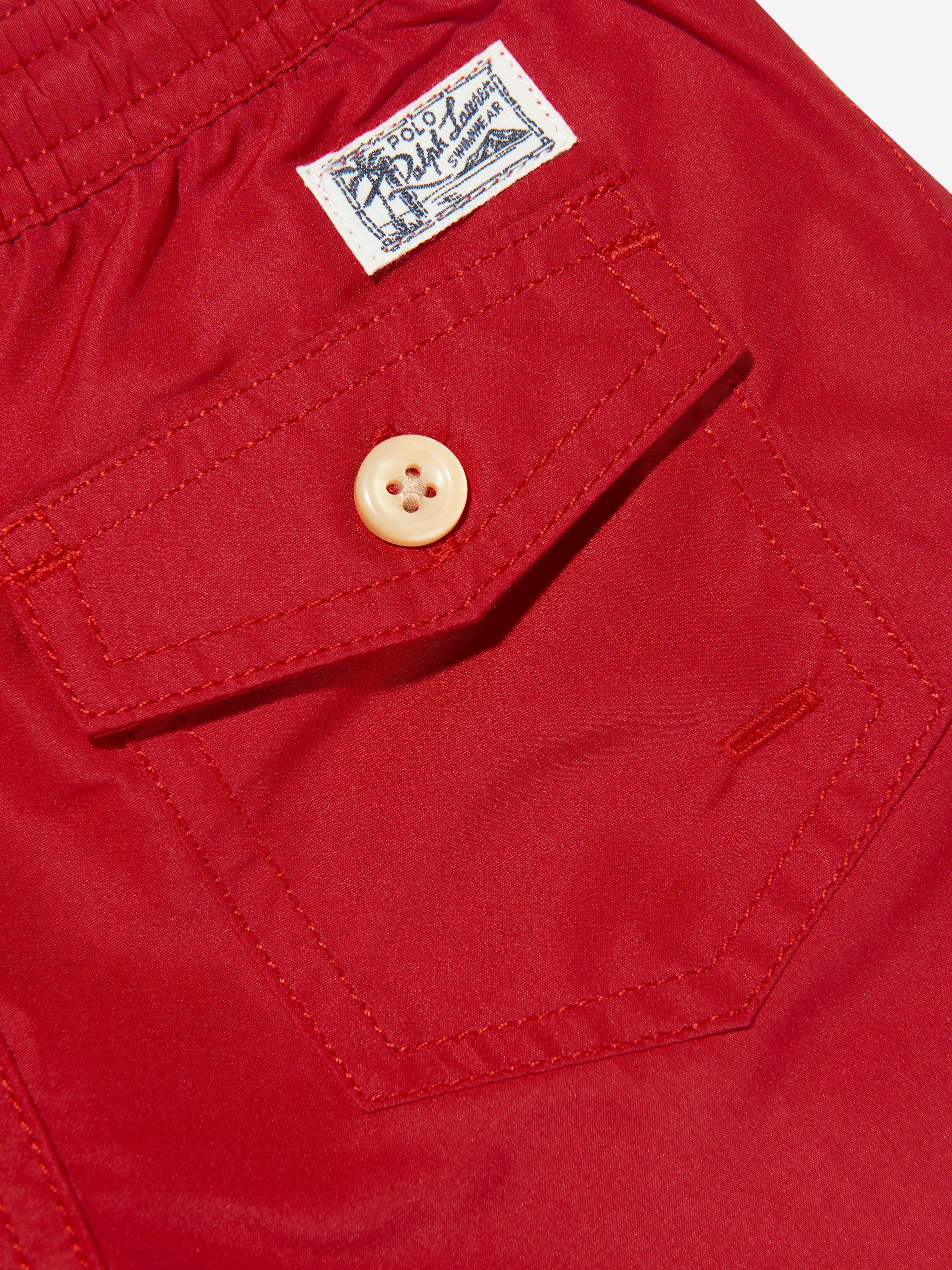 Boys Logo Swim Shorts in Red