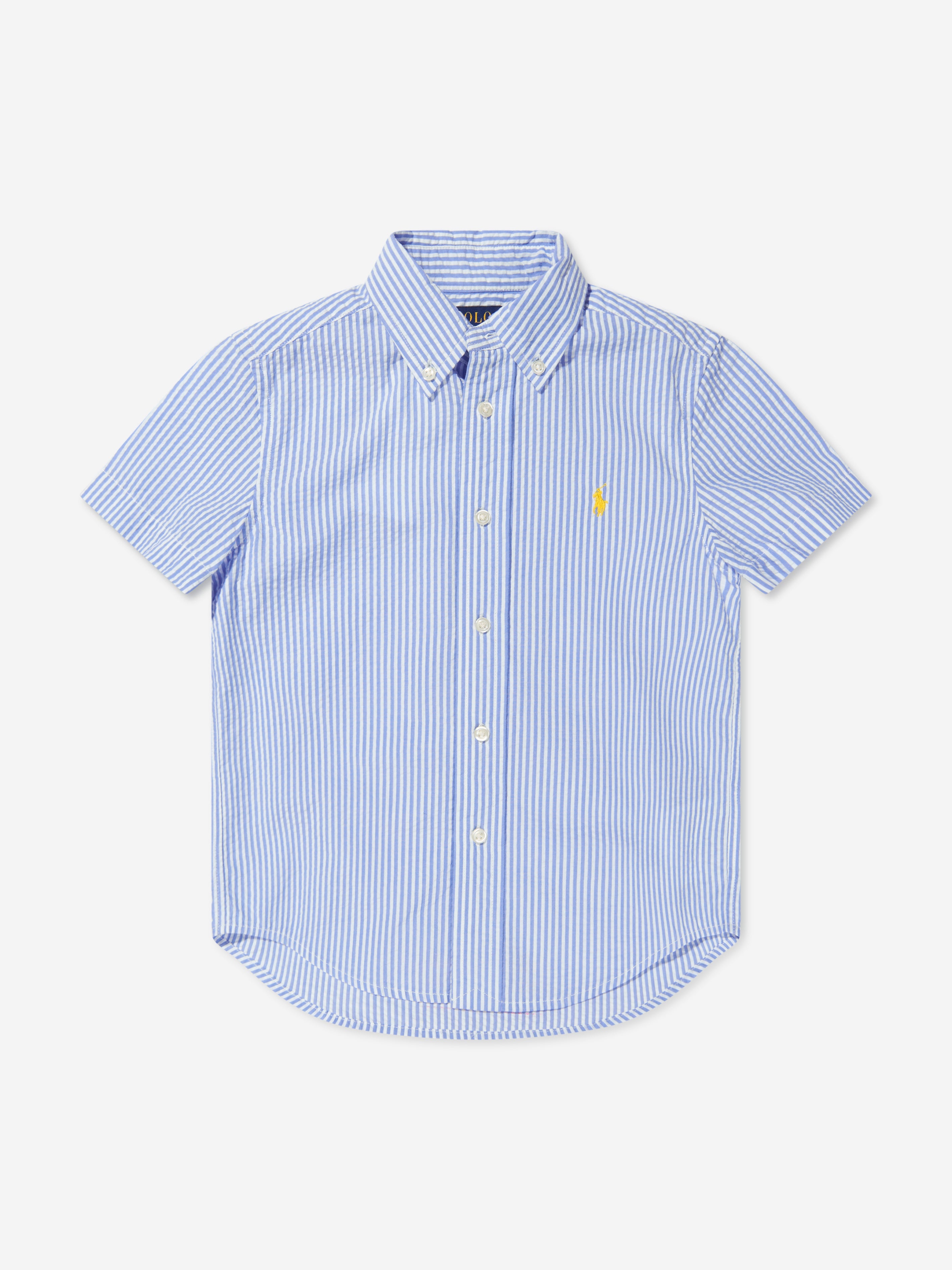 Boys Short Sleeve Shirt in Blue