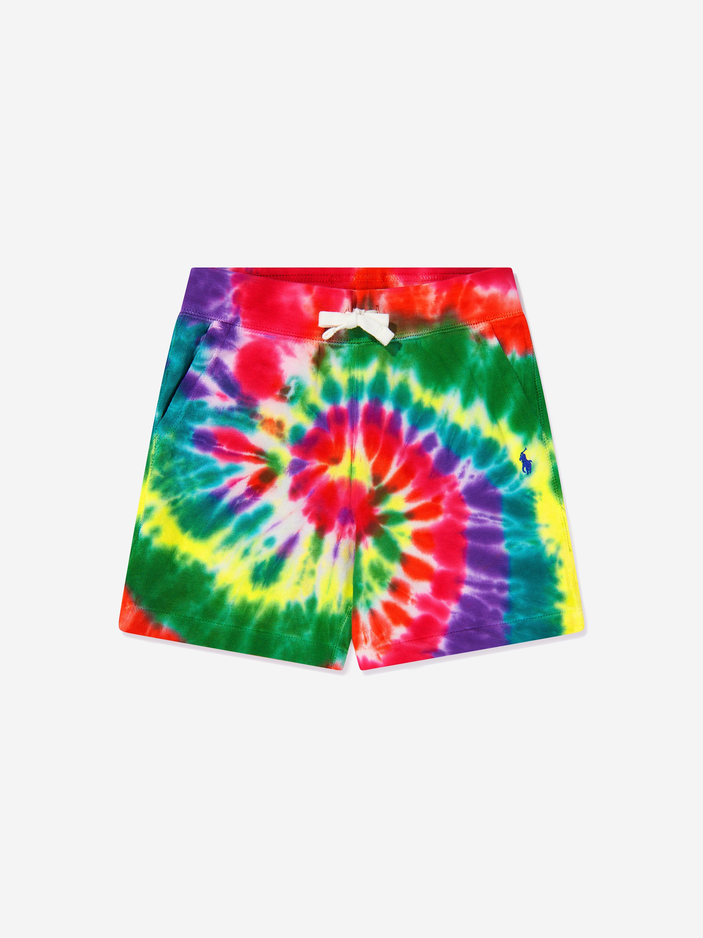 Boys Rainbow Tie Dye Shorts in Multicolour