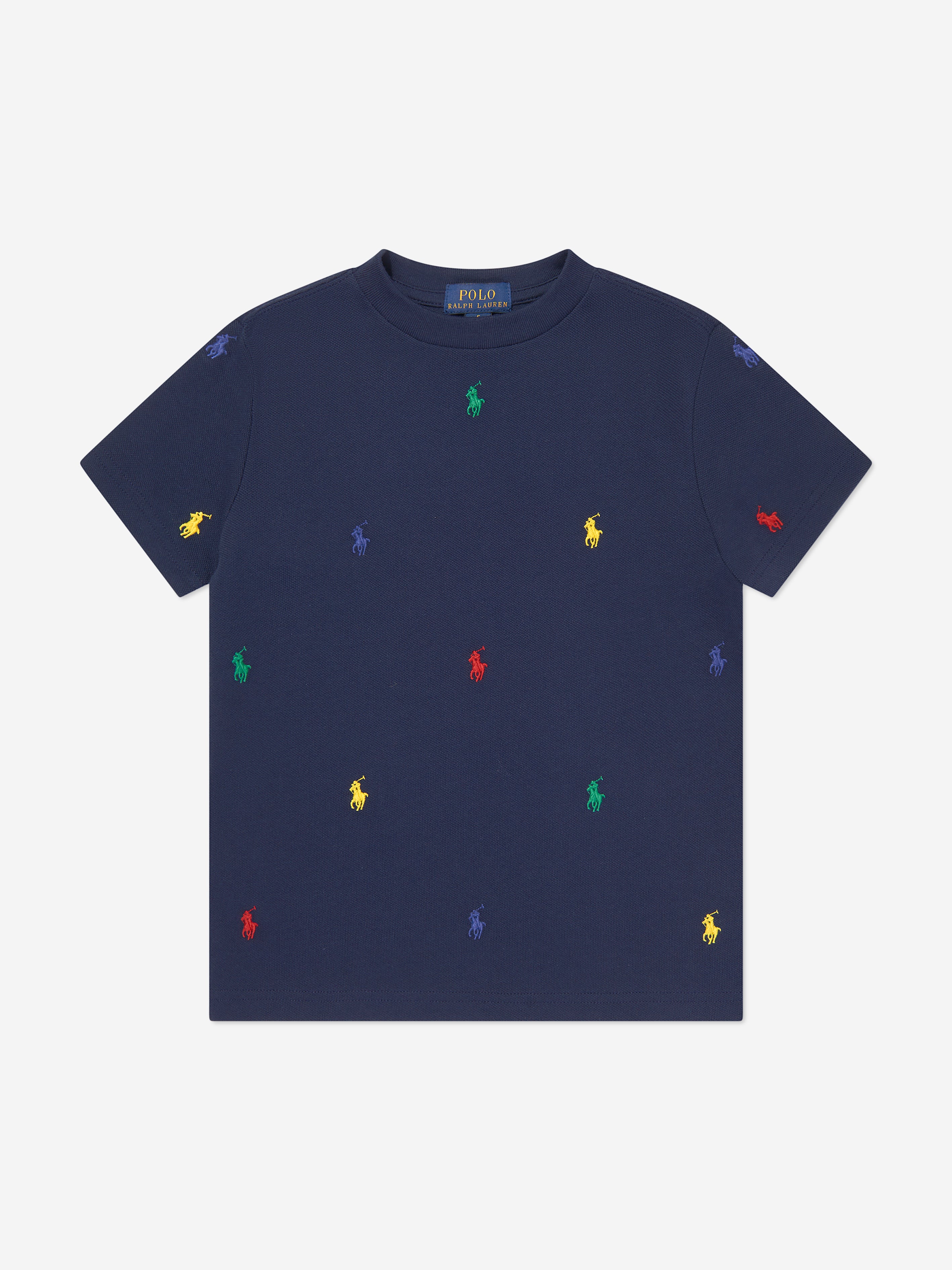 Boys Multic Logo T-Shirt in Navy