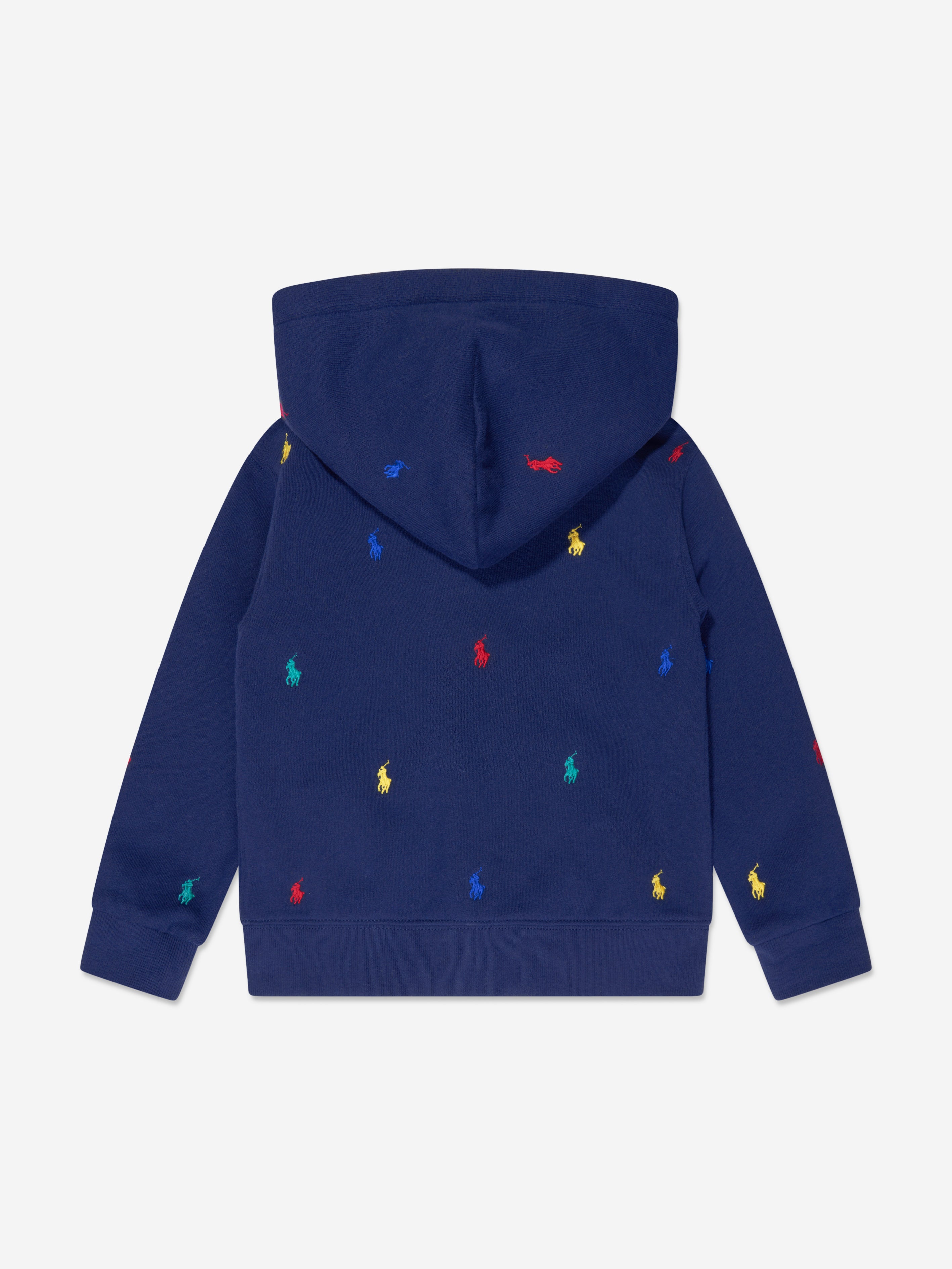 Boys Multi Logo Zip Up Top in Navy