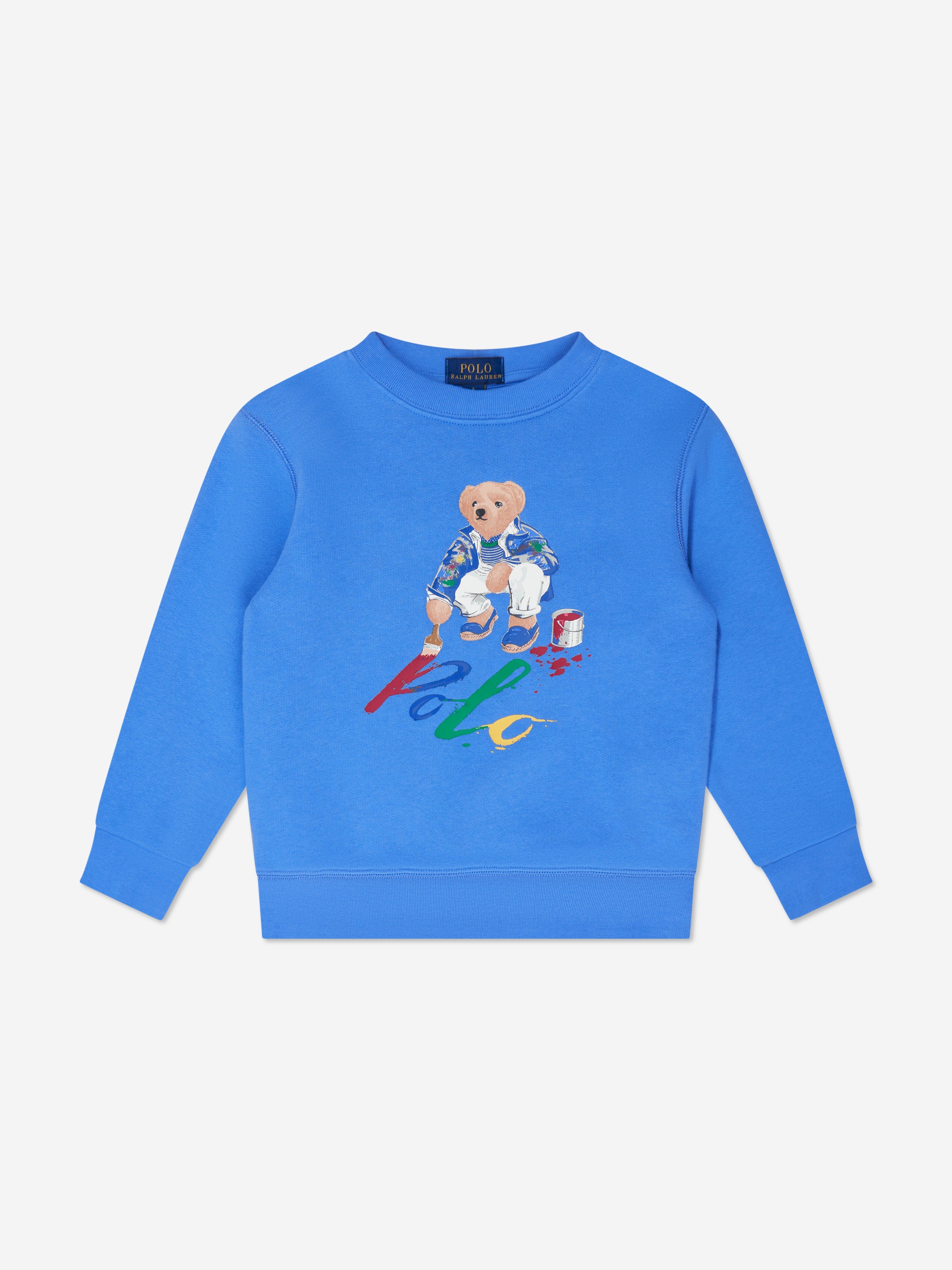 Boys Polo Bear Sweatshirt in Blue