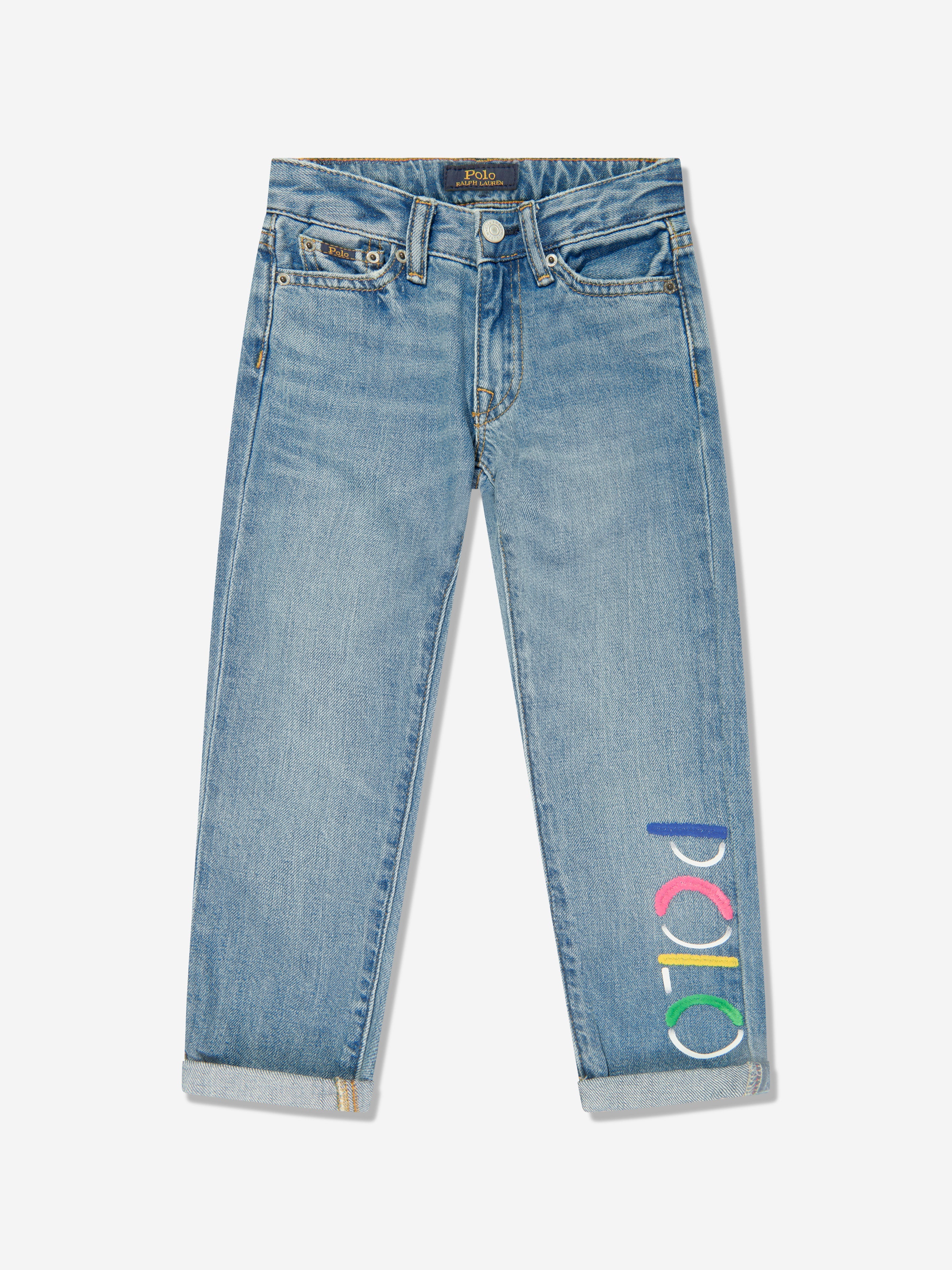 Girls Polo Boyfriend Jeans in Blue