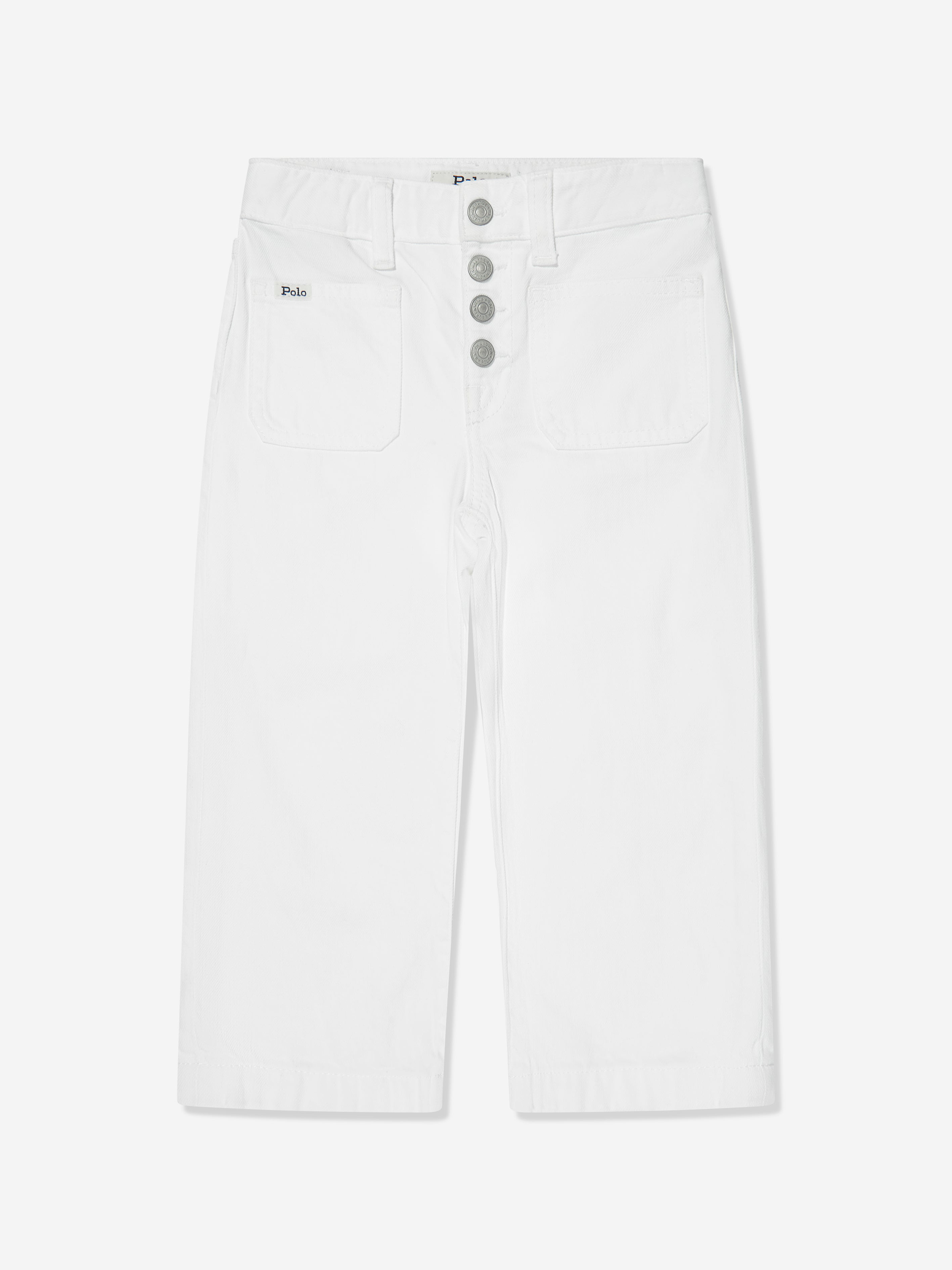 Girls Wide Leg Jeans in White