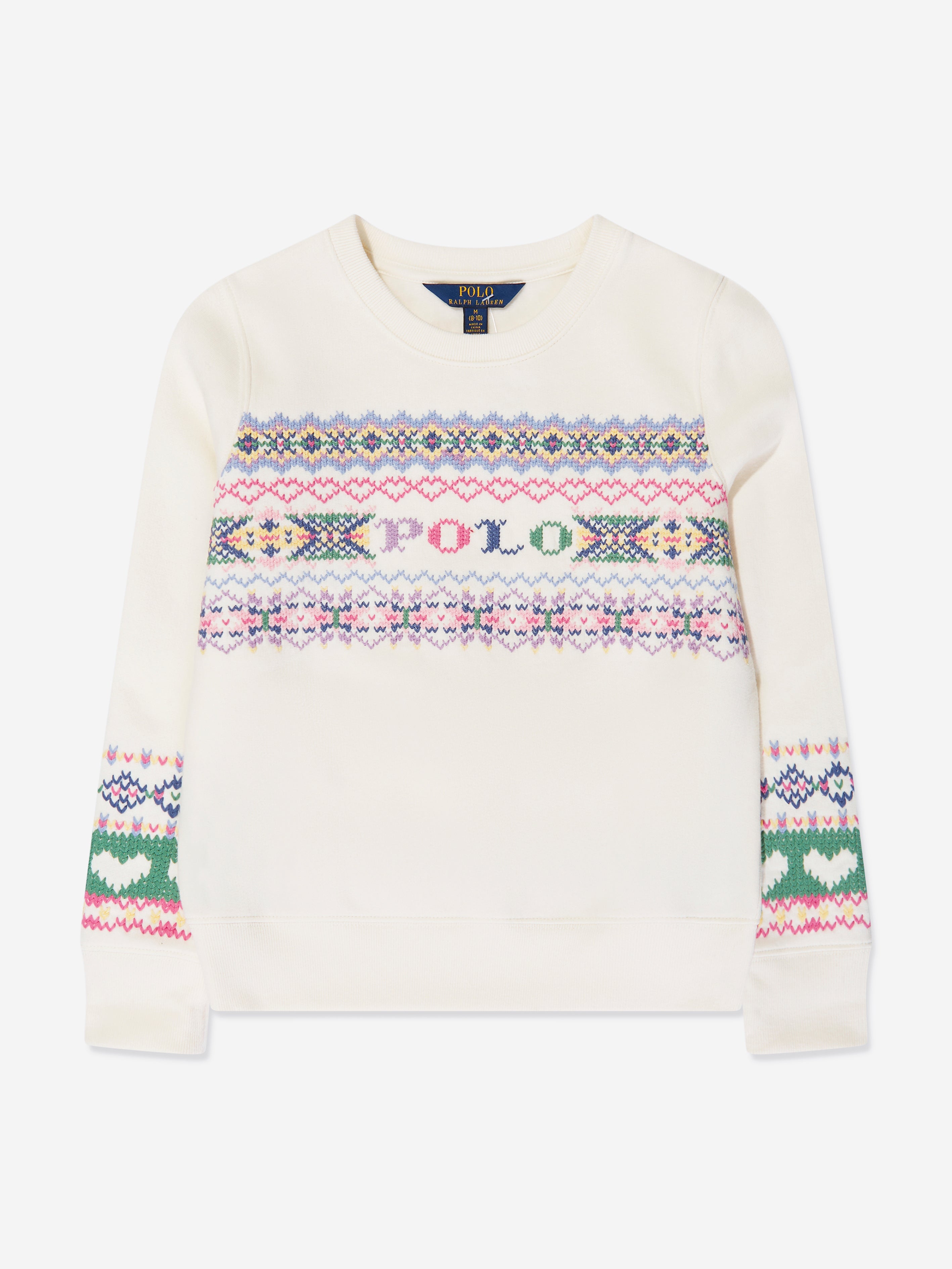 Girls Fair Isle Jumper in Ivory