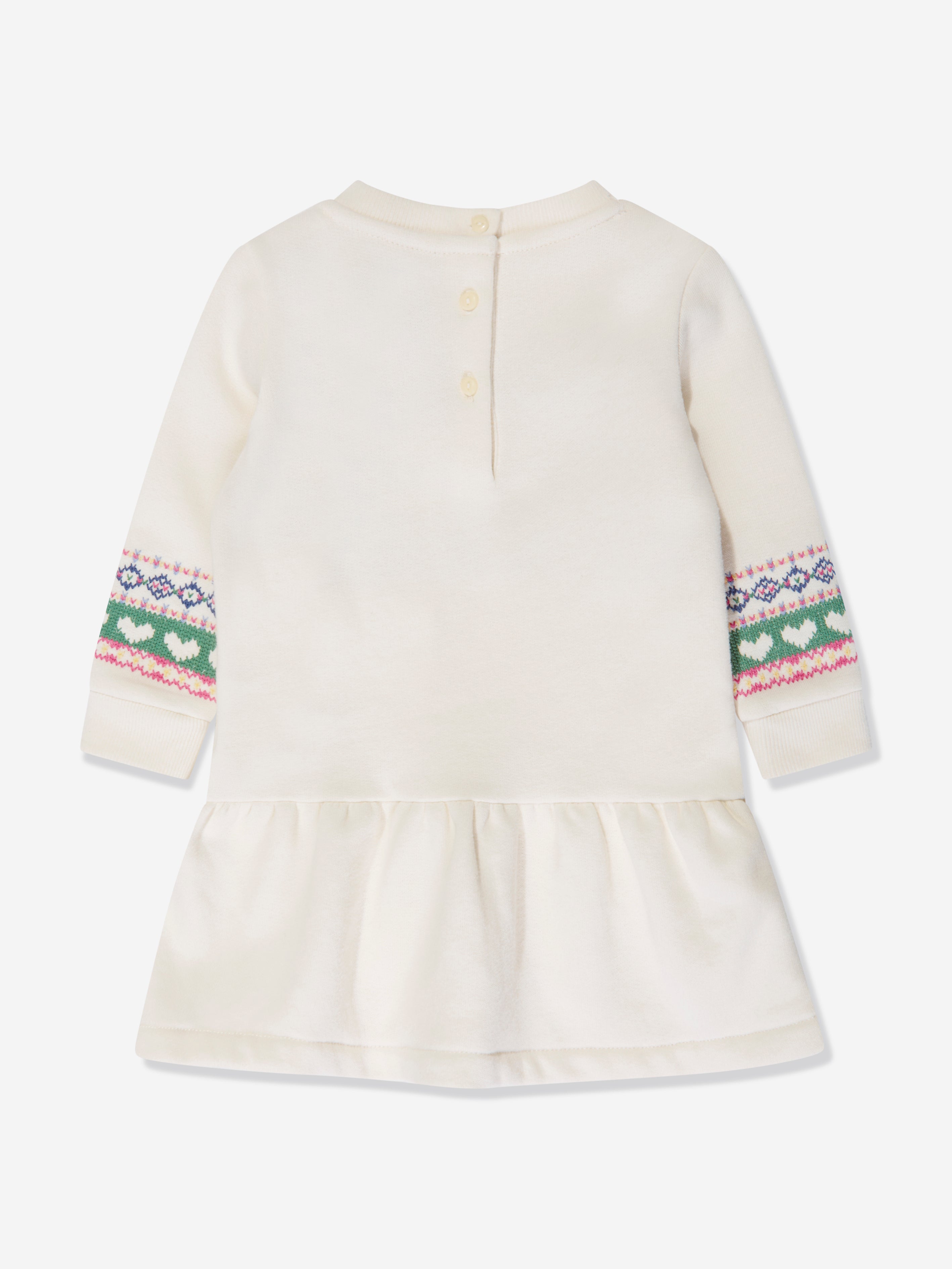 Baby Girls Fairisle Dress in Ivory