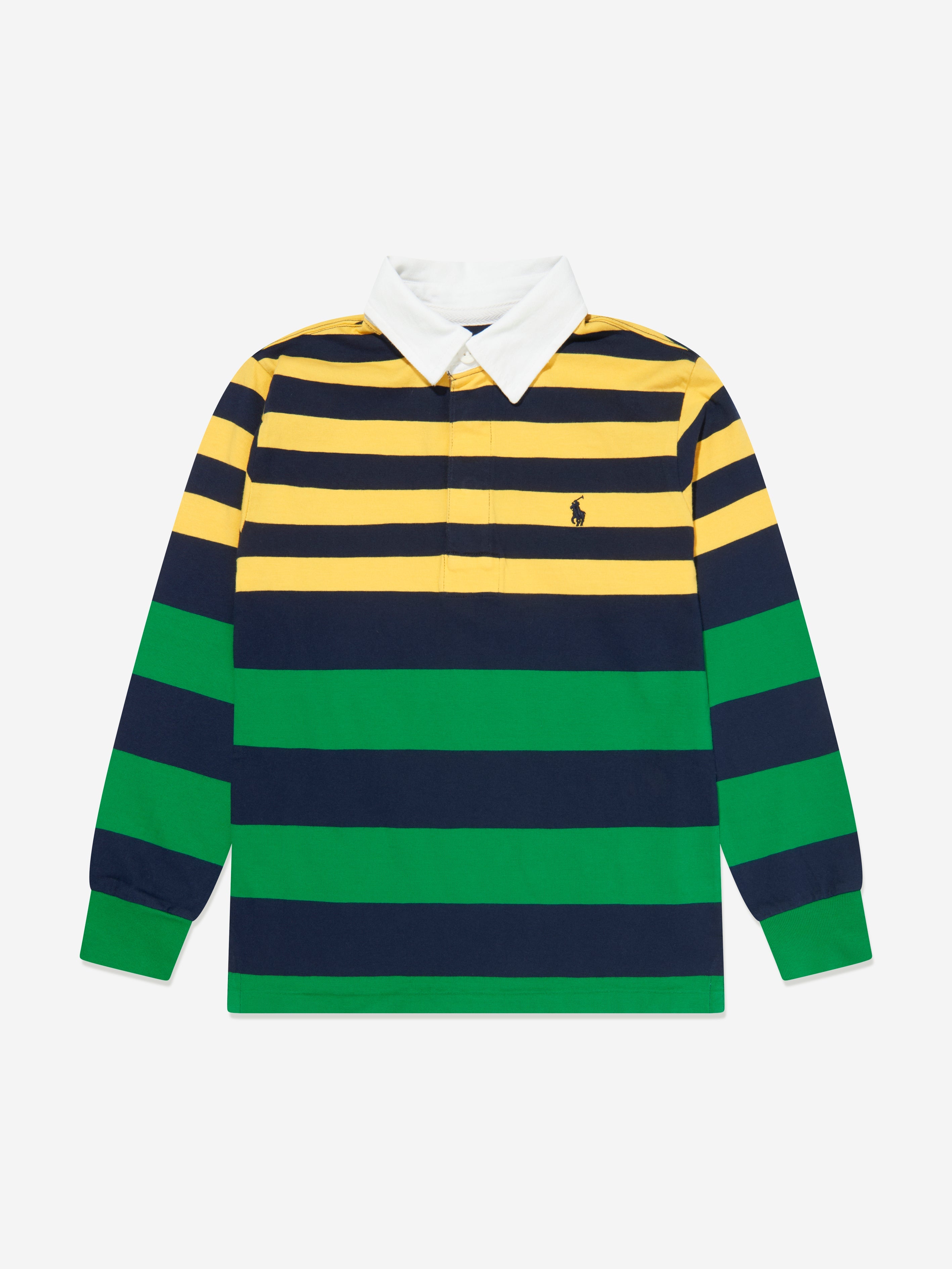 Boys Striped Rugby Shirt in Multicolour