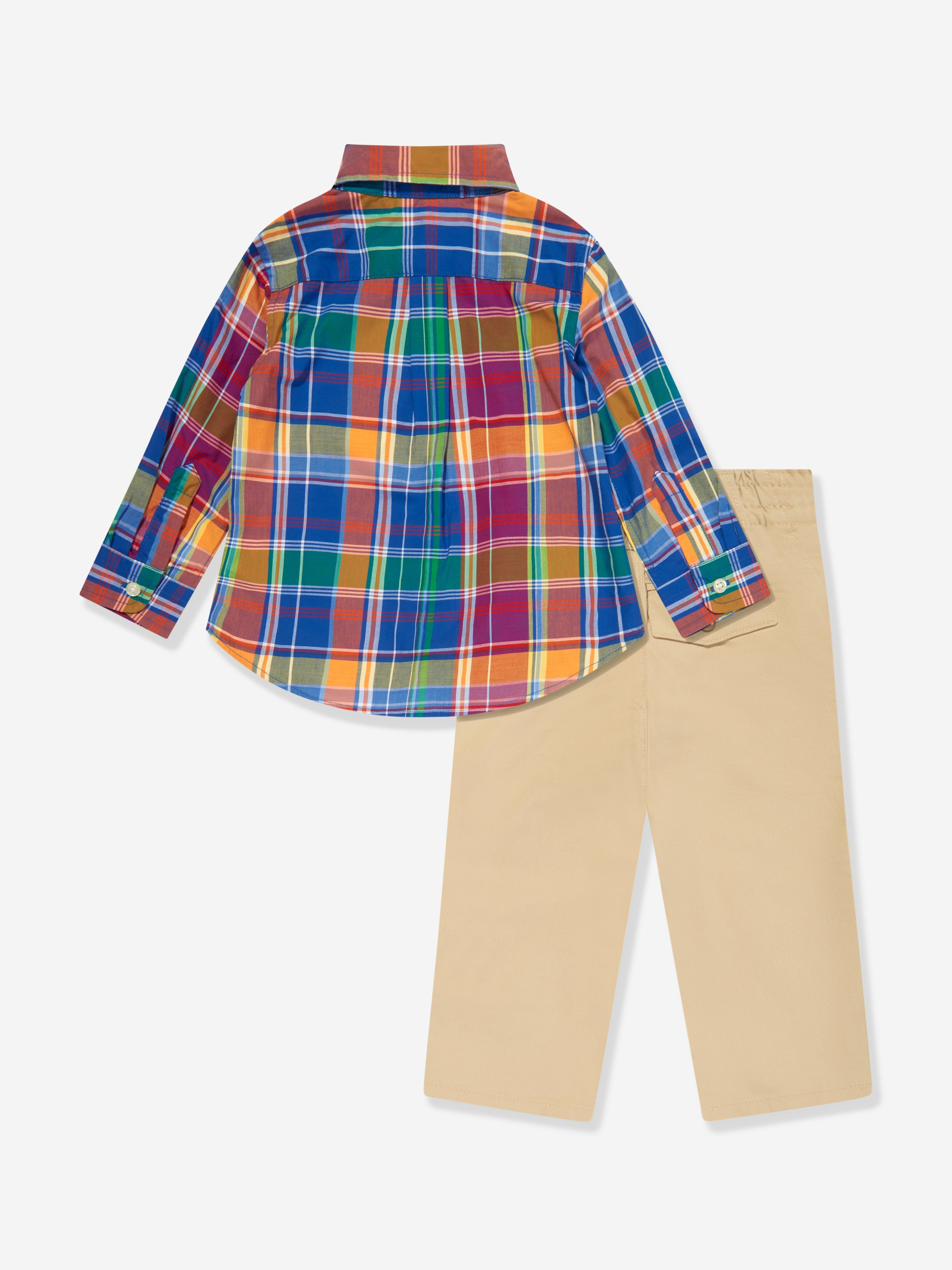 Baby Boys Shirt And Trousers Set in Multicolour