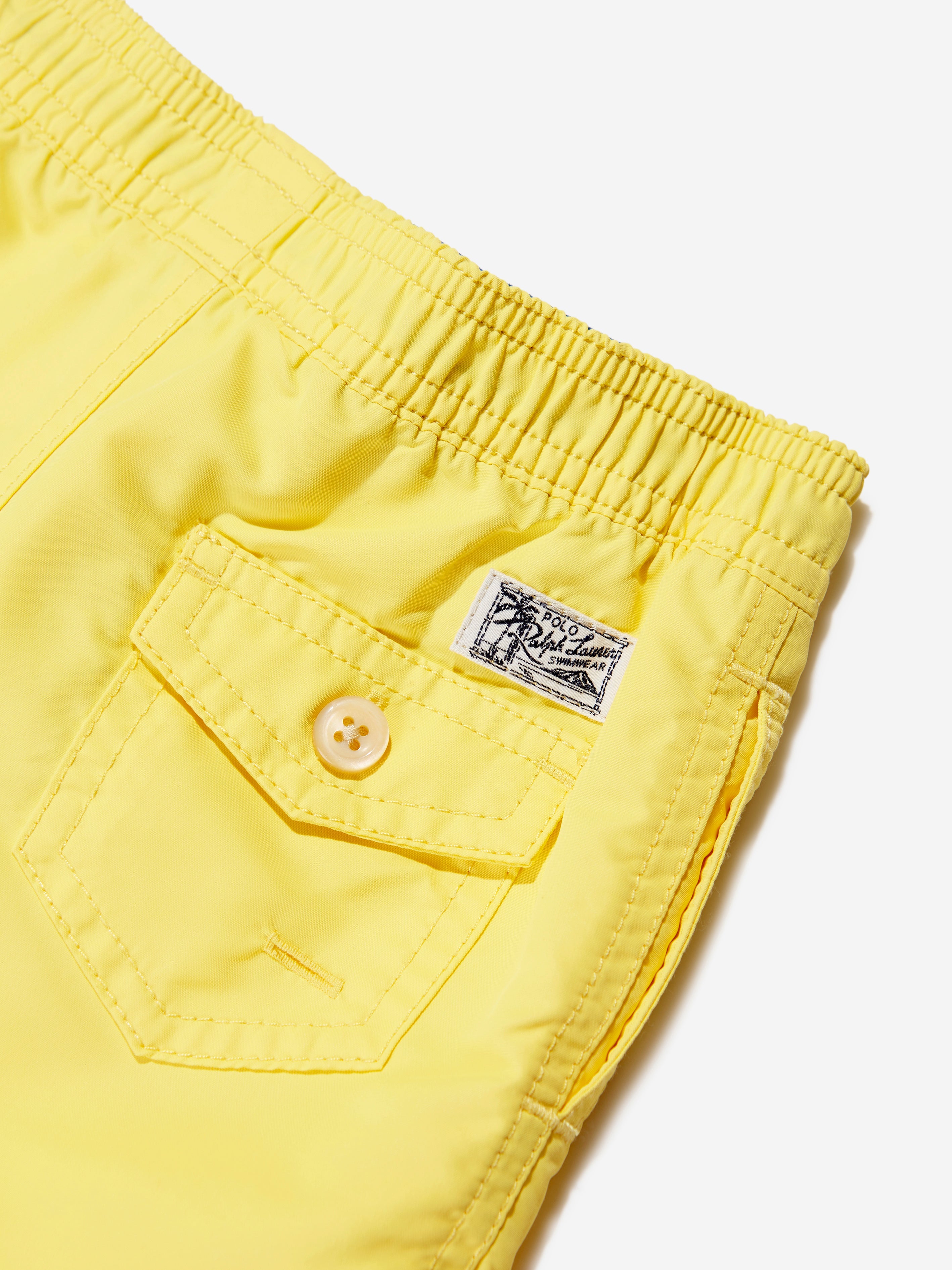 Boys Logo Swim Shorts in Yellow