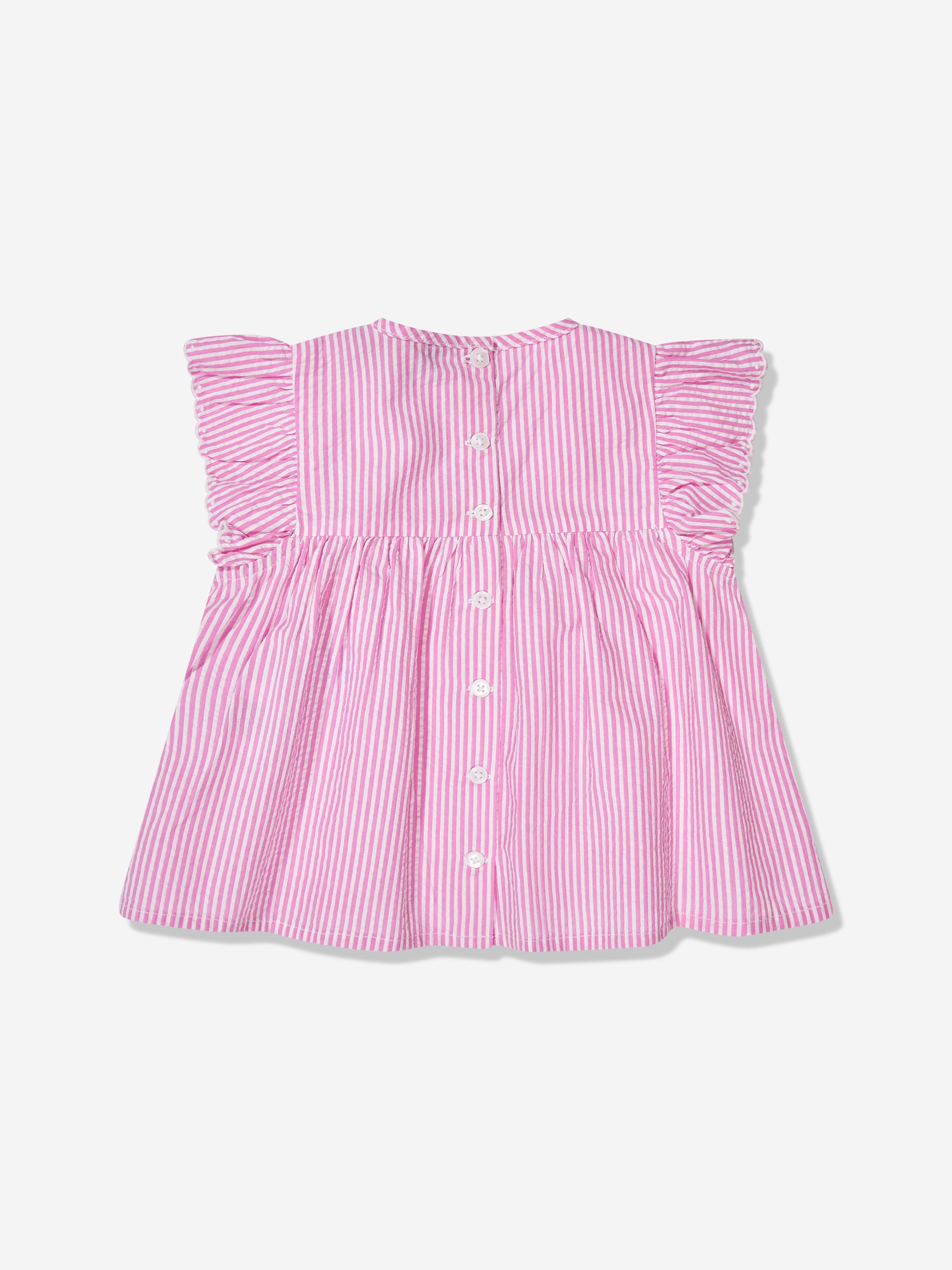 Girls Striped Blouse in Pink