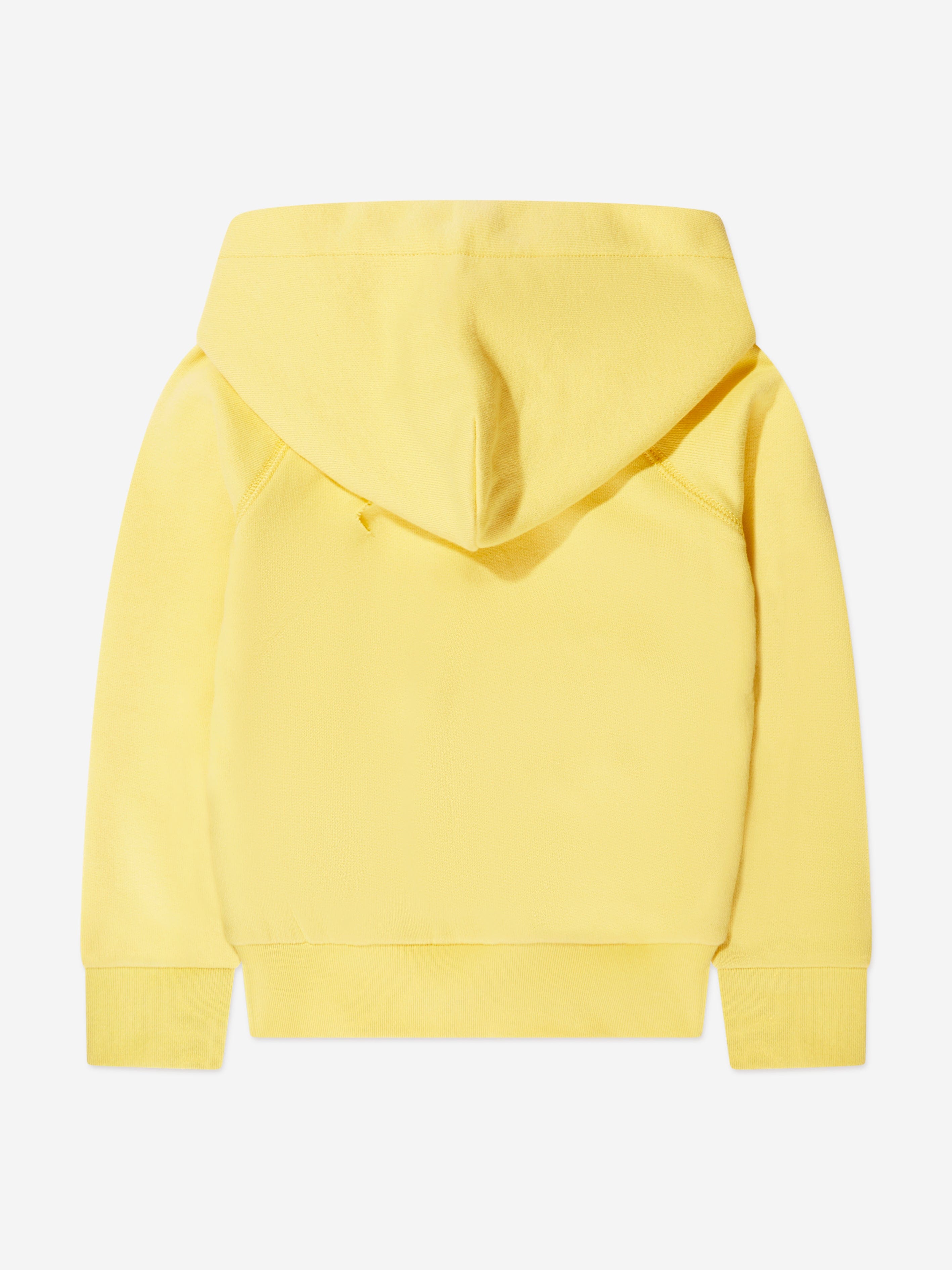 Ralph Lauren Girls Logo Hoodie in Yellow