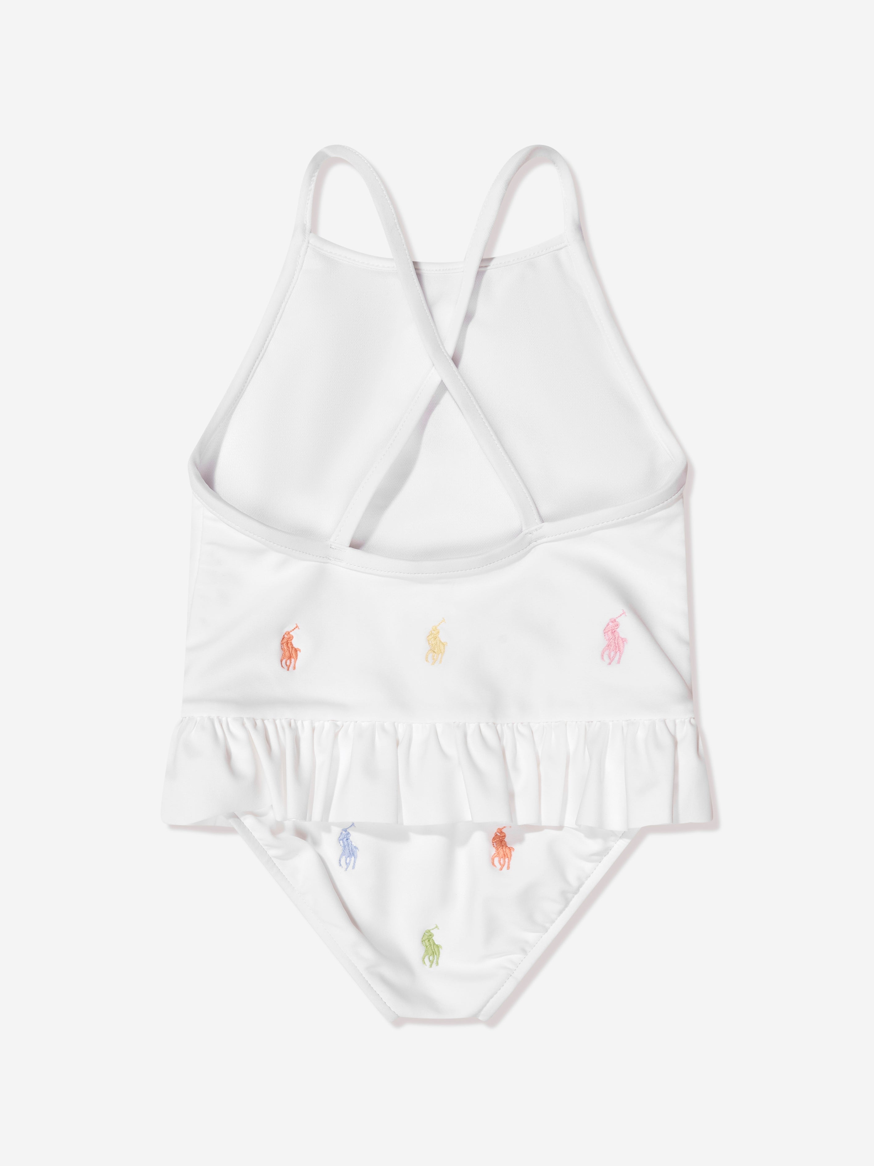 Girls Logo Swimsuit in White