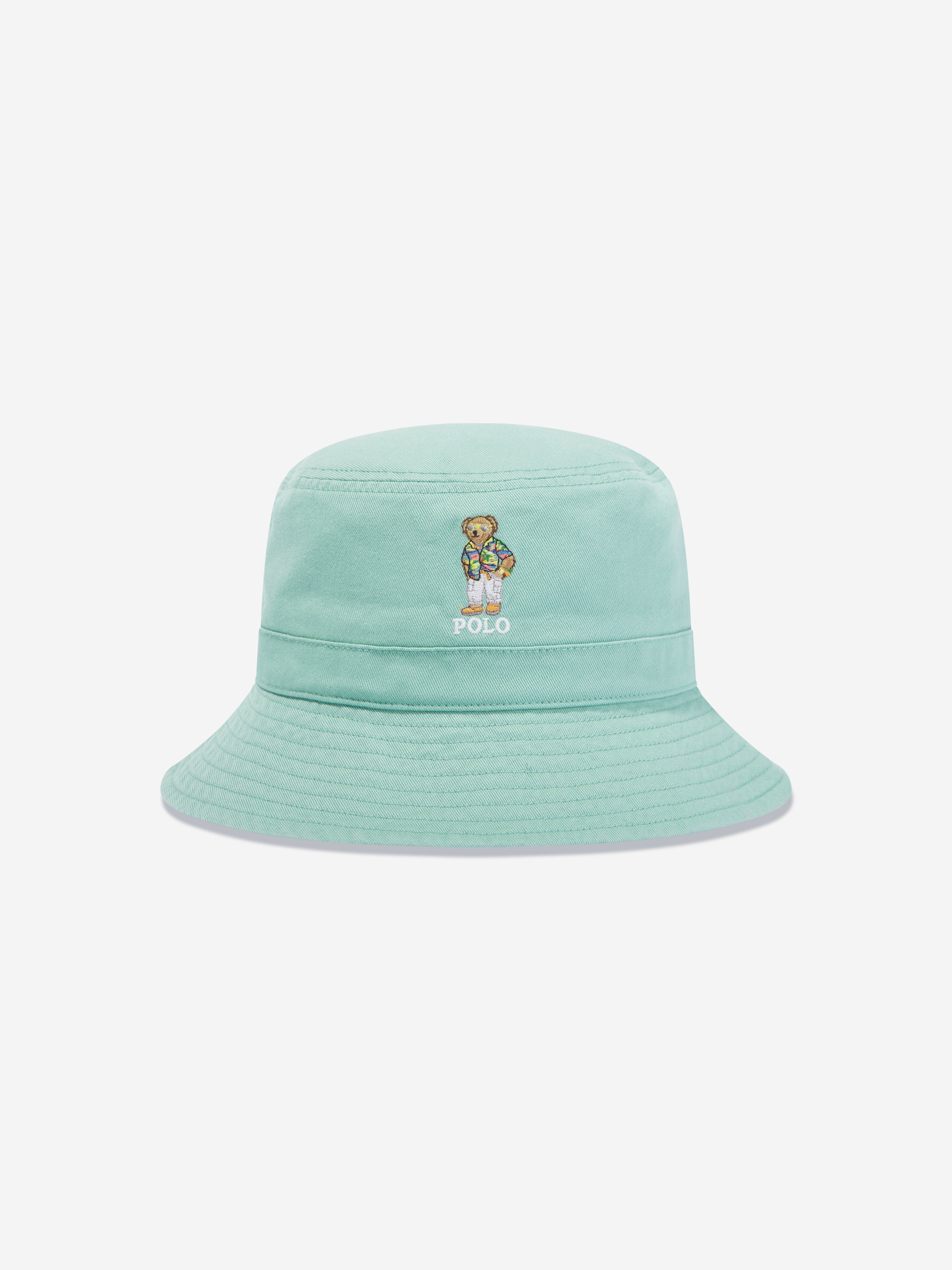 Boys Bear Bucket Hat in Green