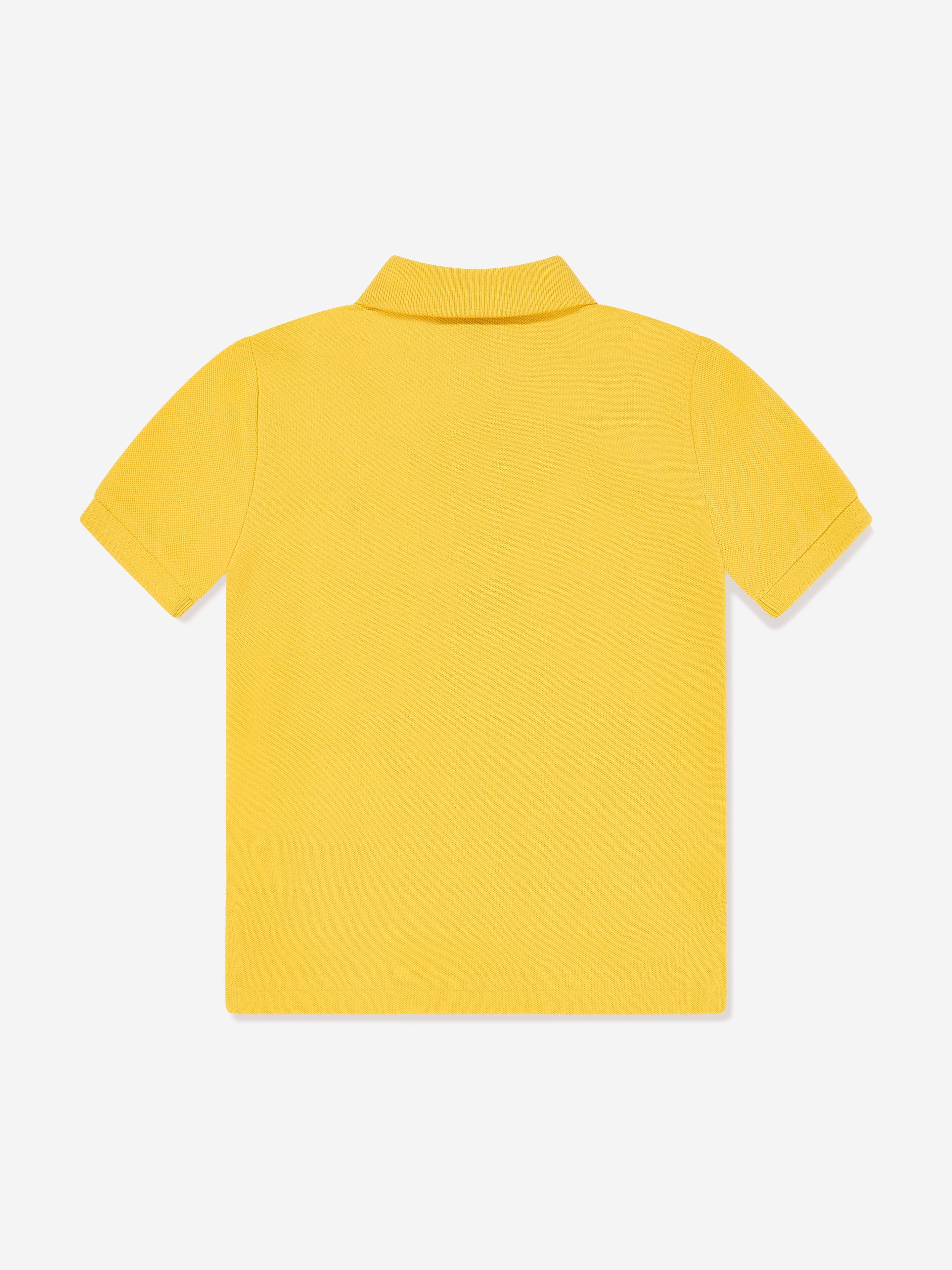 Boys Logo Polo Shirt in Yellow