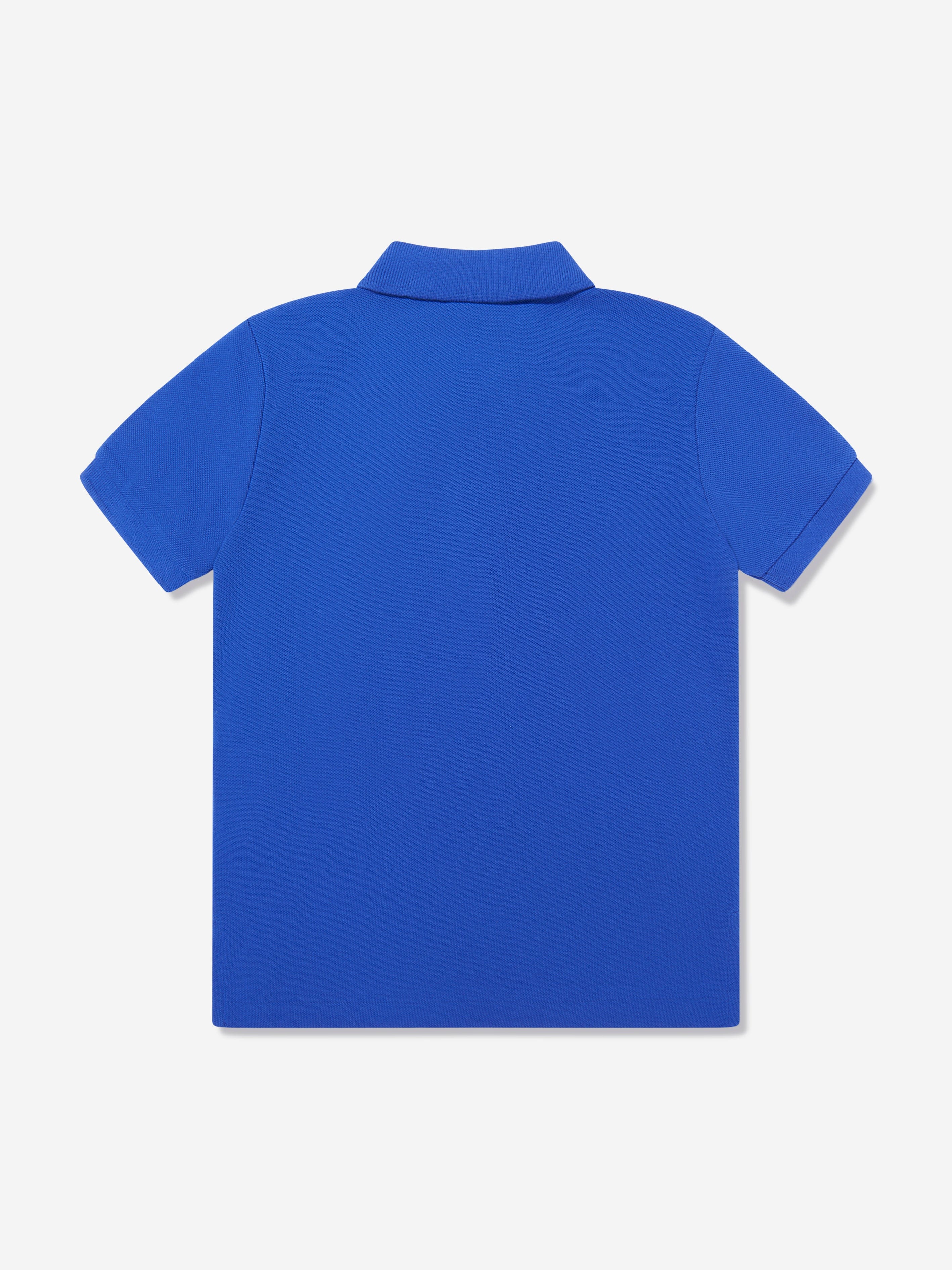 Boys Bear Polo Shirt in Blue
