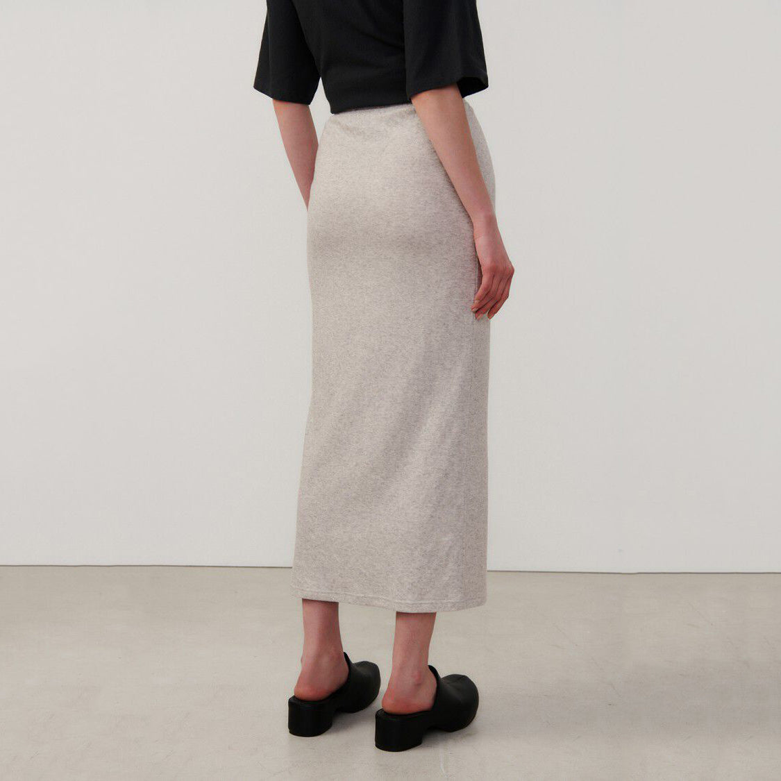Women Light Grey Cotton Skirt