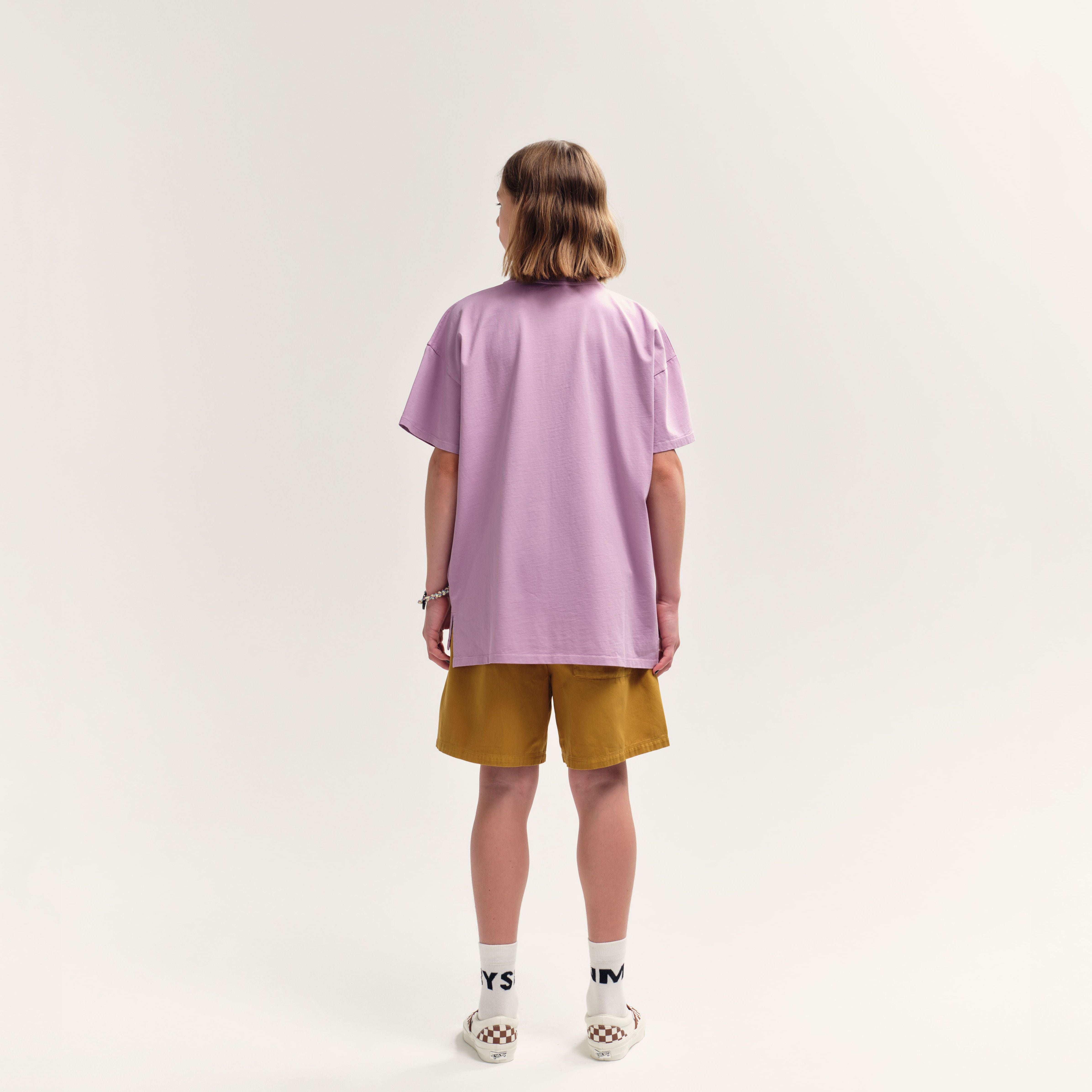 Boys & Girls Purple Logo Cotton T-Shirt