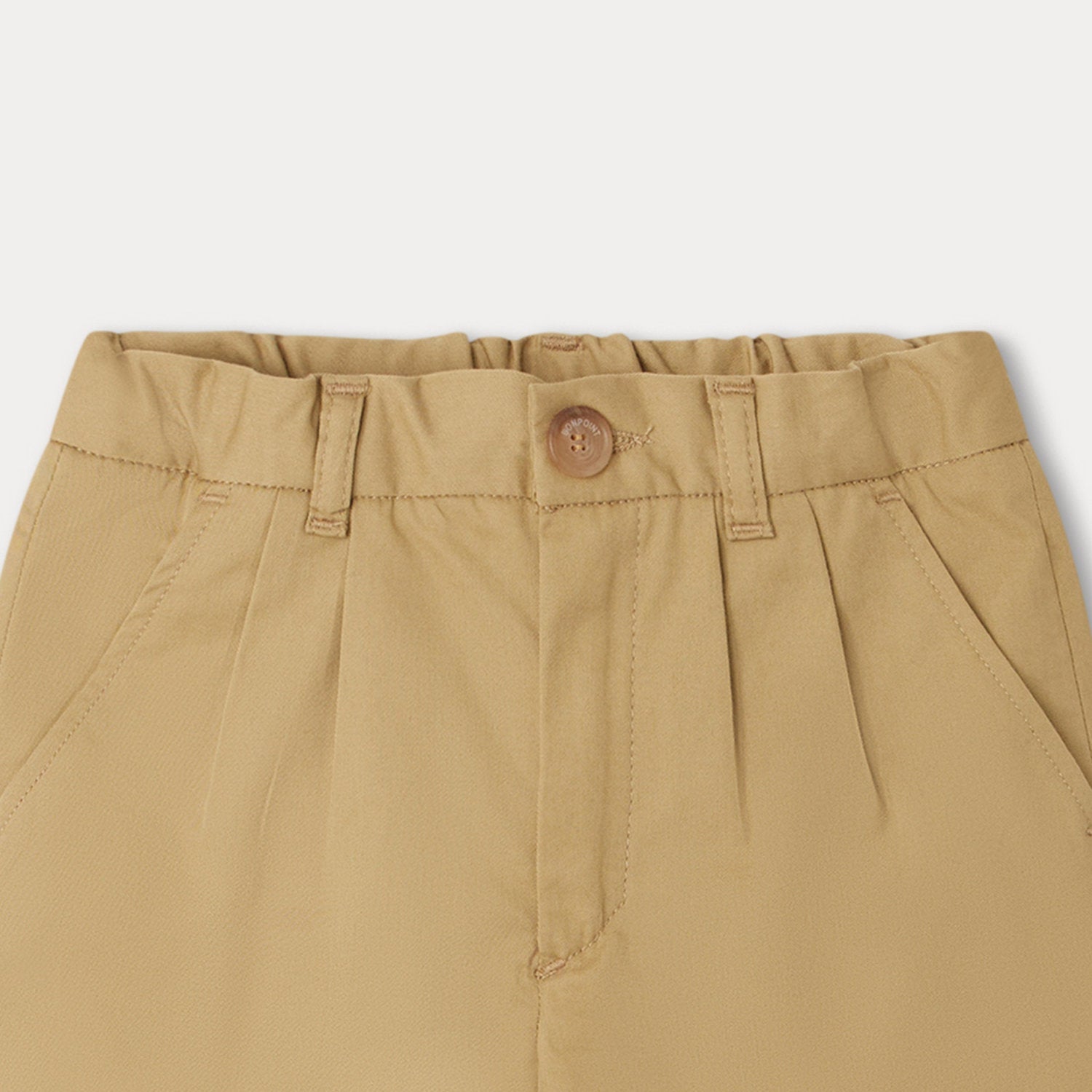 Boys Beige Cotton Shorts