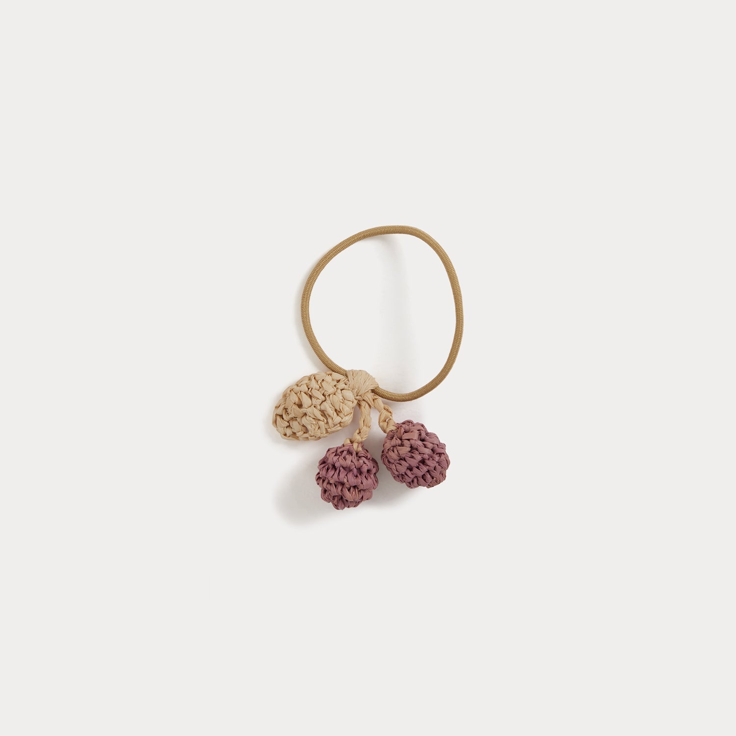 Girls Mauve Cherry Hair Ring