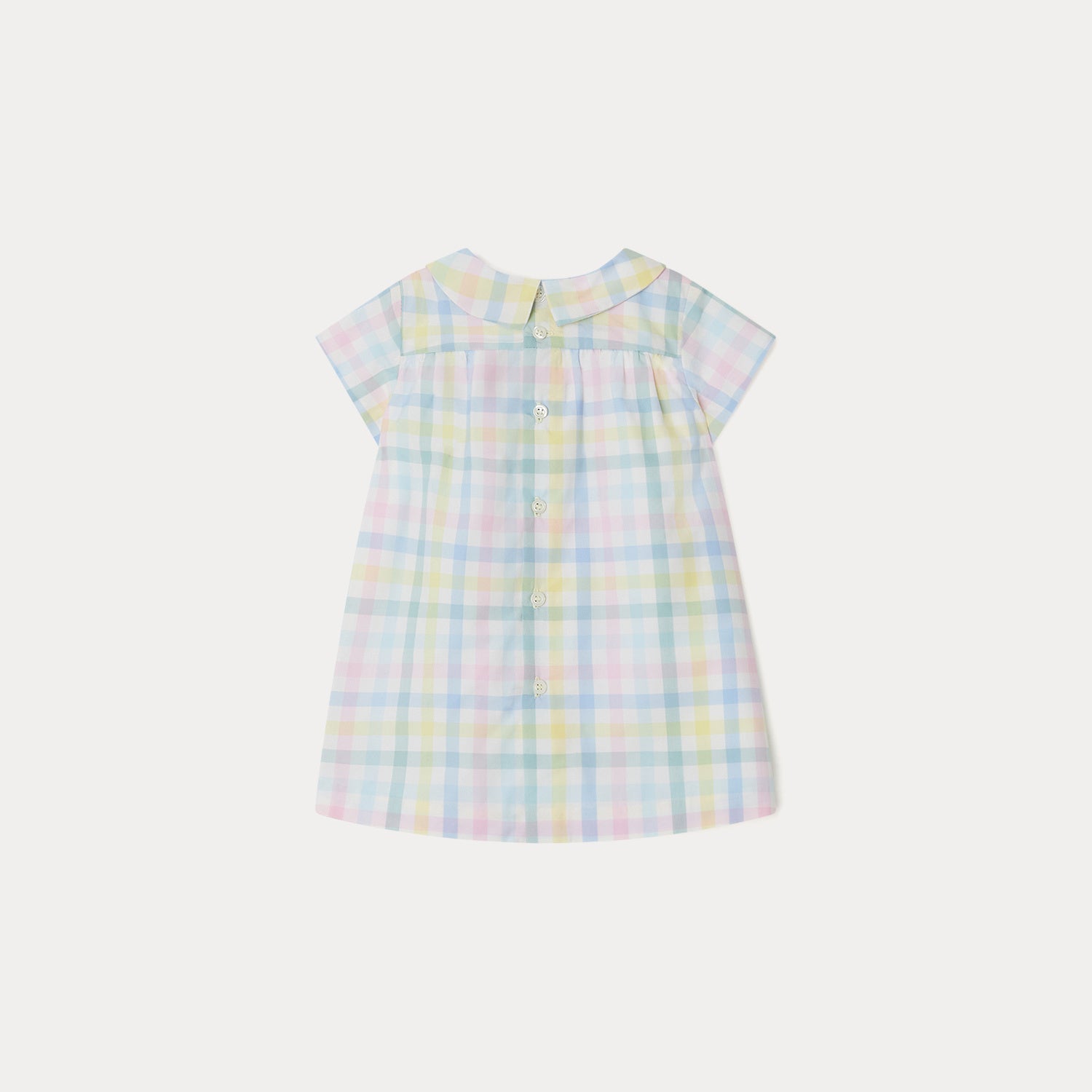 Baby Girls Multicolor Check Cotton Dress