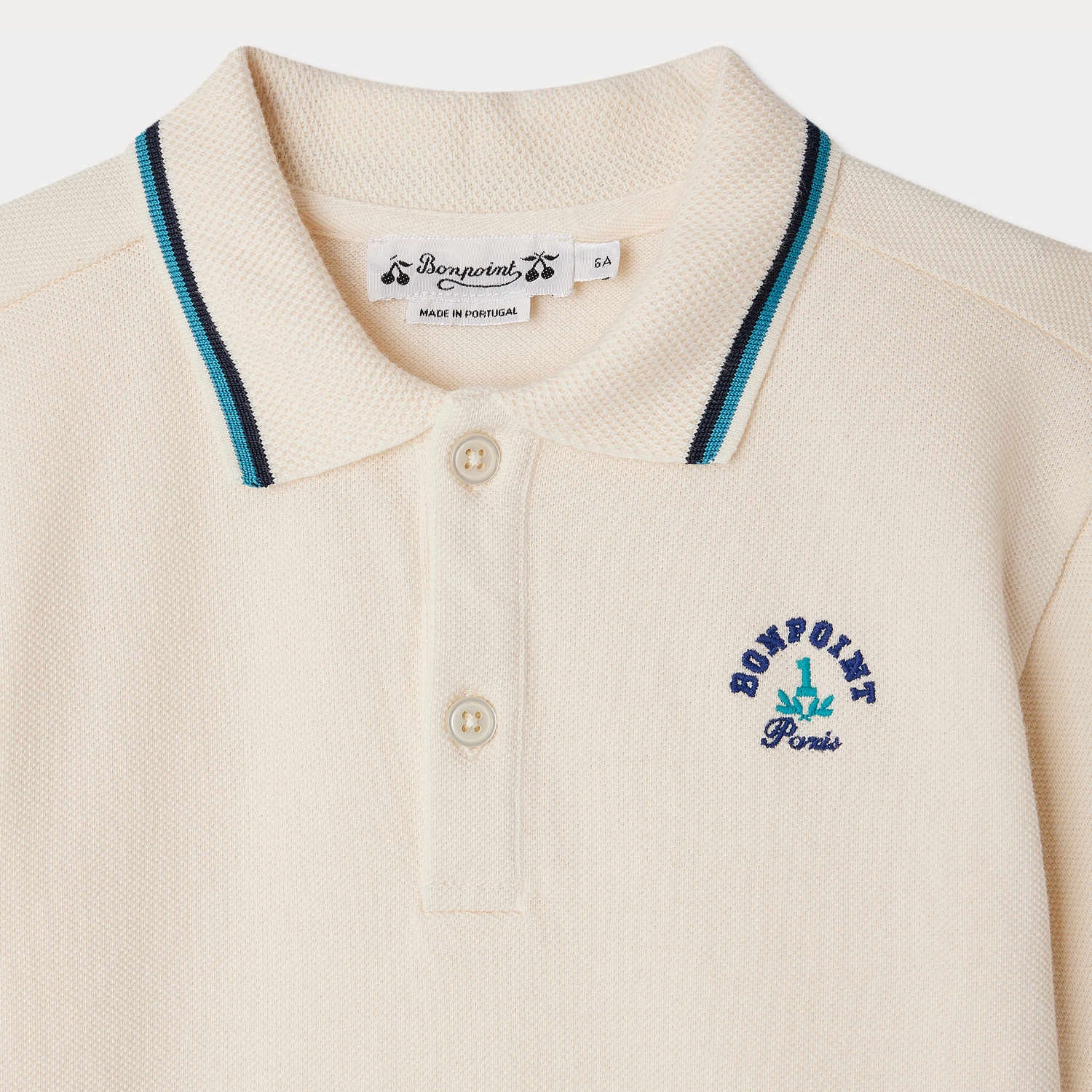 Boys Ivory Cotton Polo Shirt