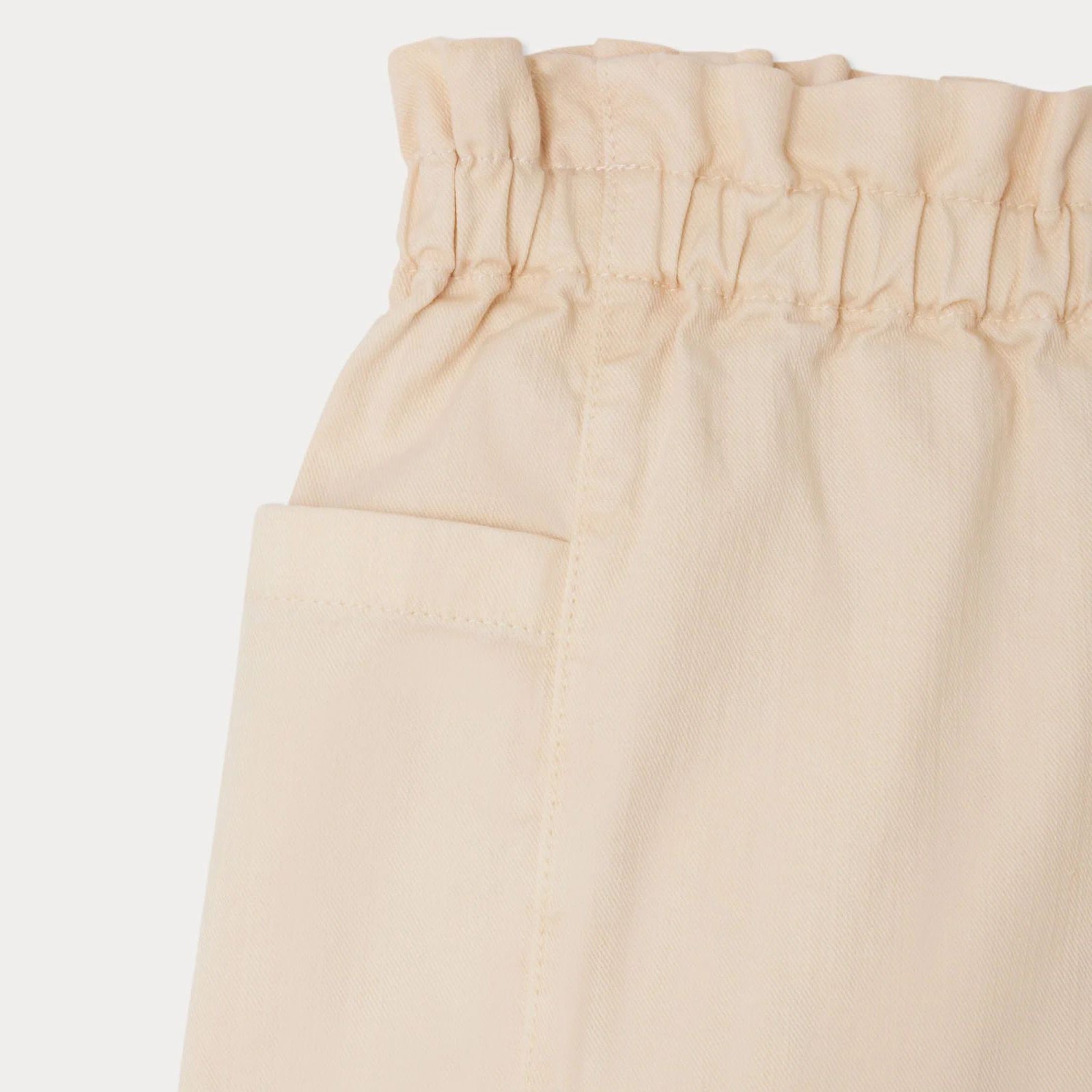 Girls Light Orange Cotton Shorts