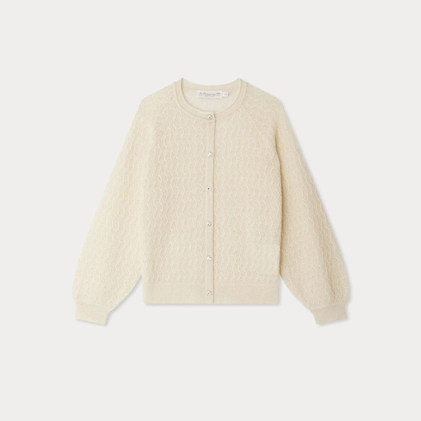 Girls White Knit Cardigan