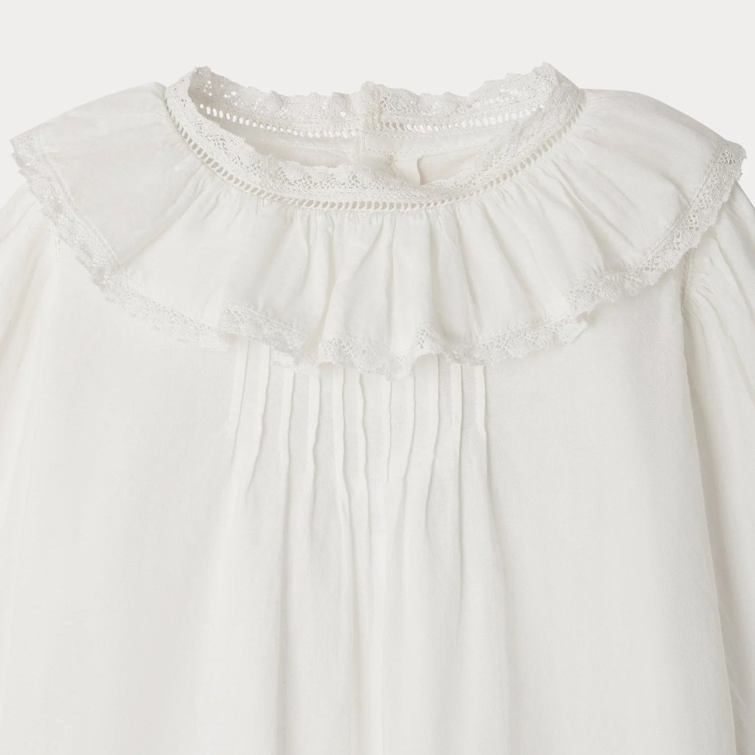Baby Girls White Ruffled Cotton Dress